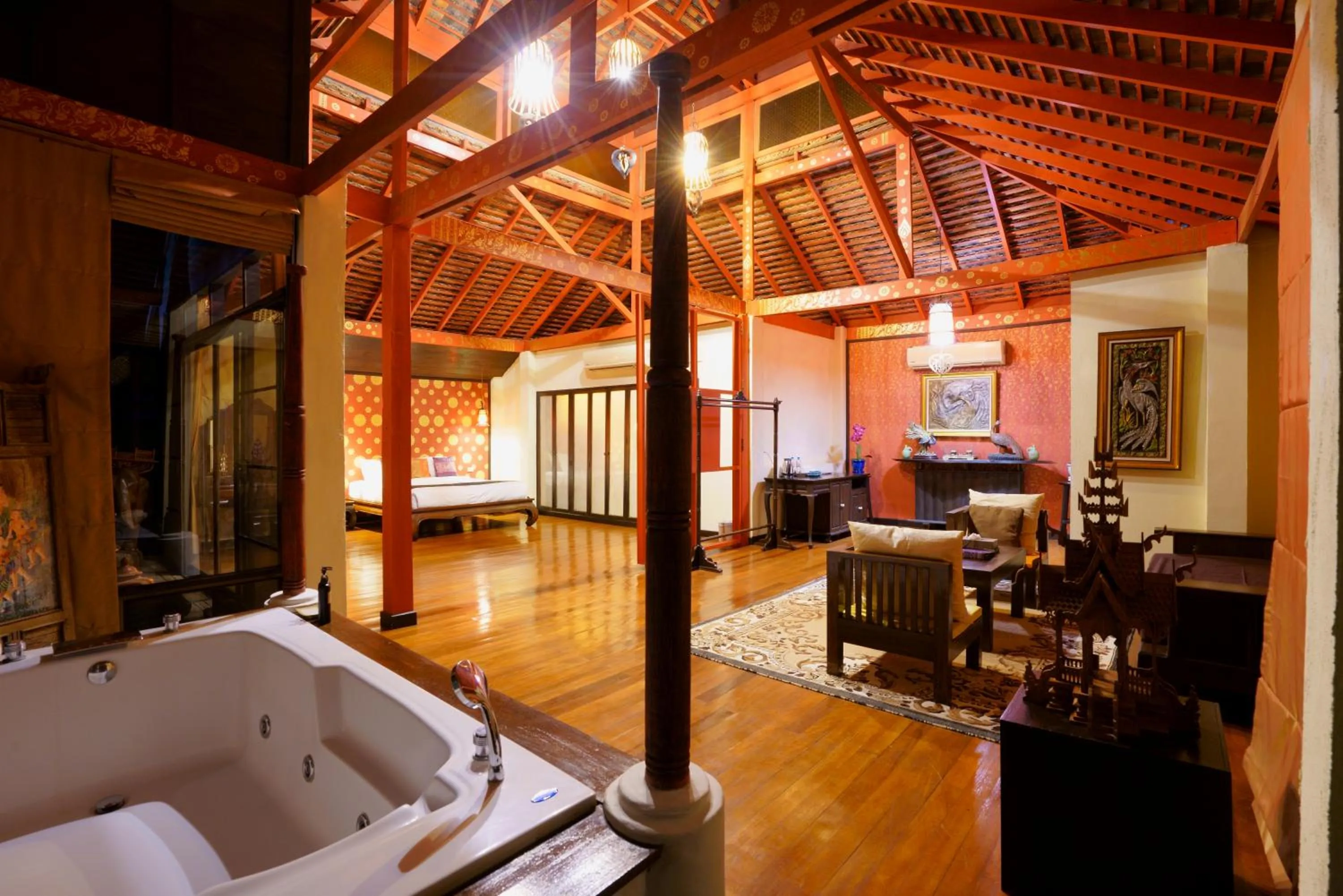 Bed in Sukantara Cascade Resort and Spa