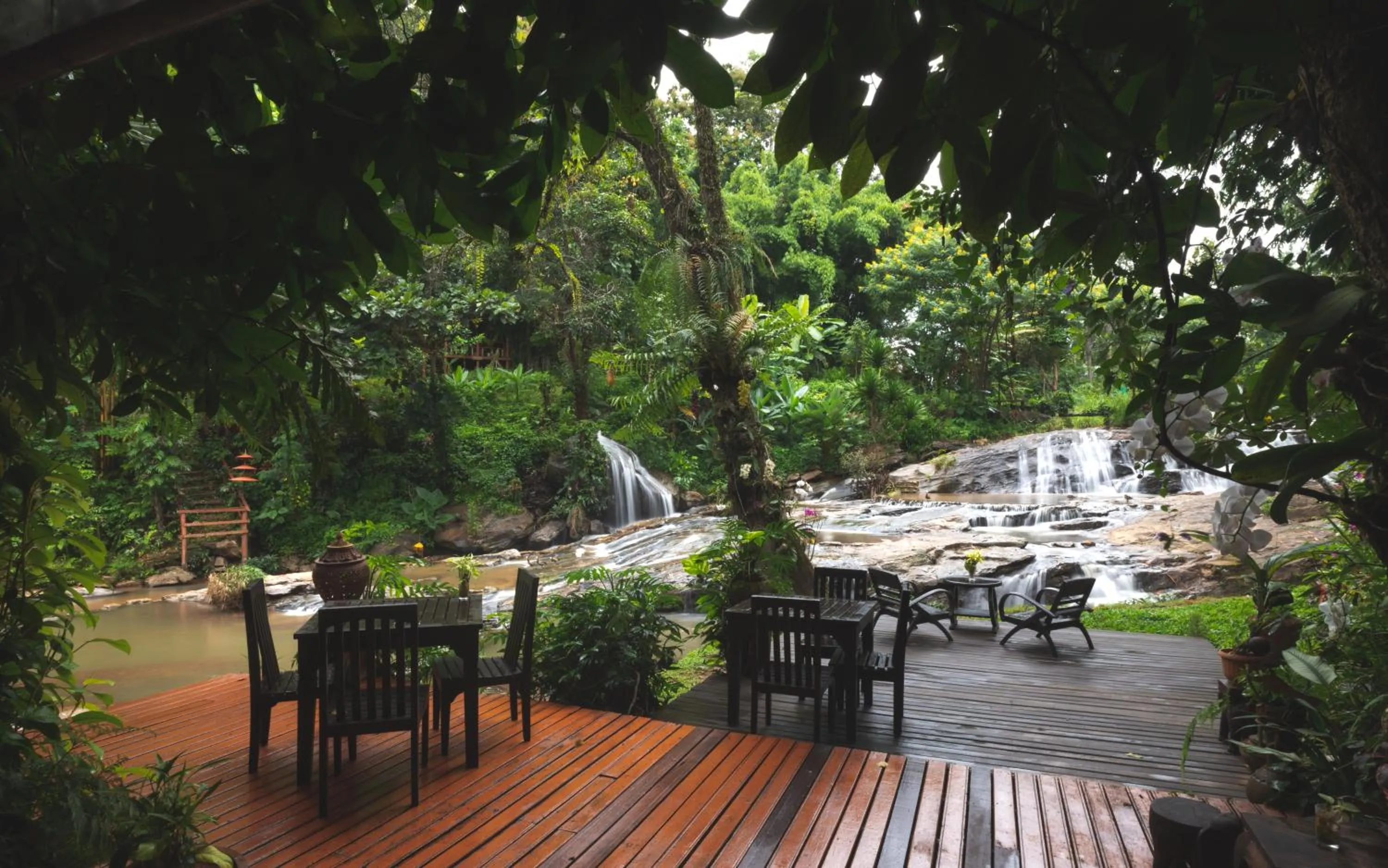 Patio in Sukantara Cascade Resort and Spa