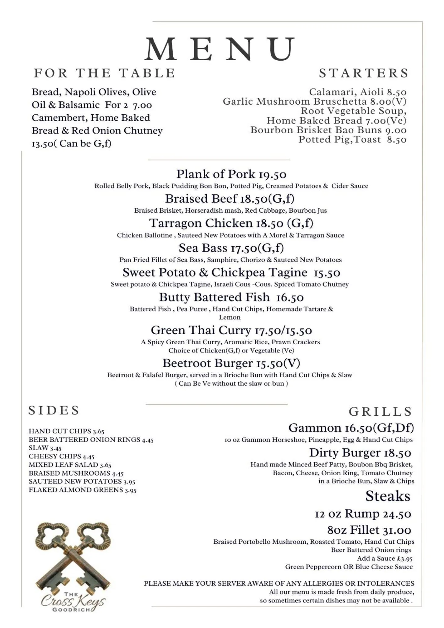 Restaurant/places to eat in Crosskeys Inn Guest Rooms in Wye Valley