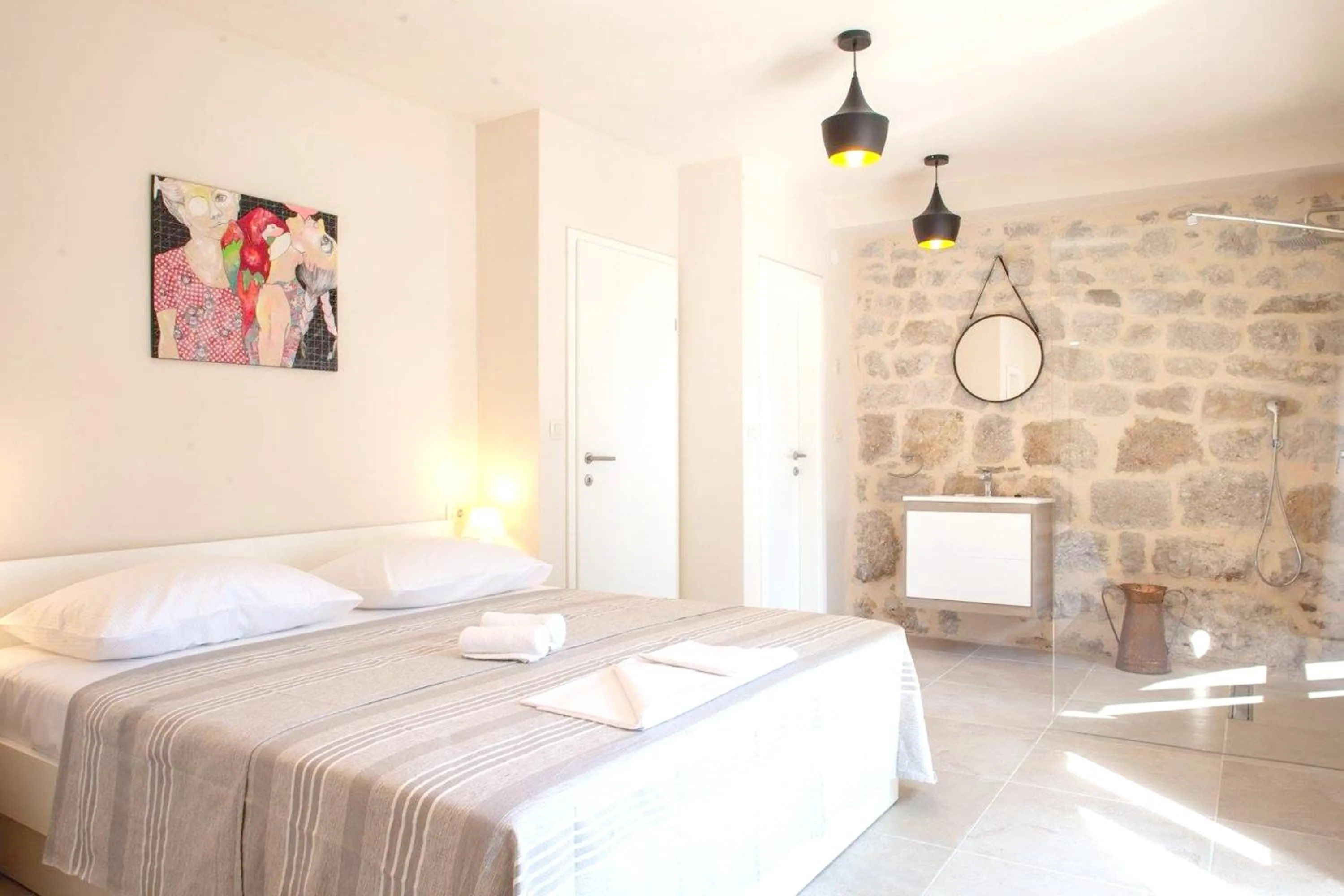 Photo of the whole room, Bed in Elegant villa in Podgora with private pool and sea view