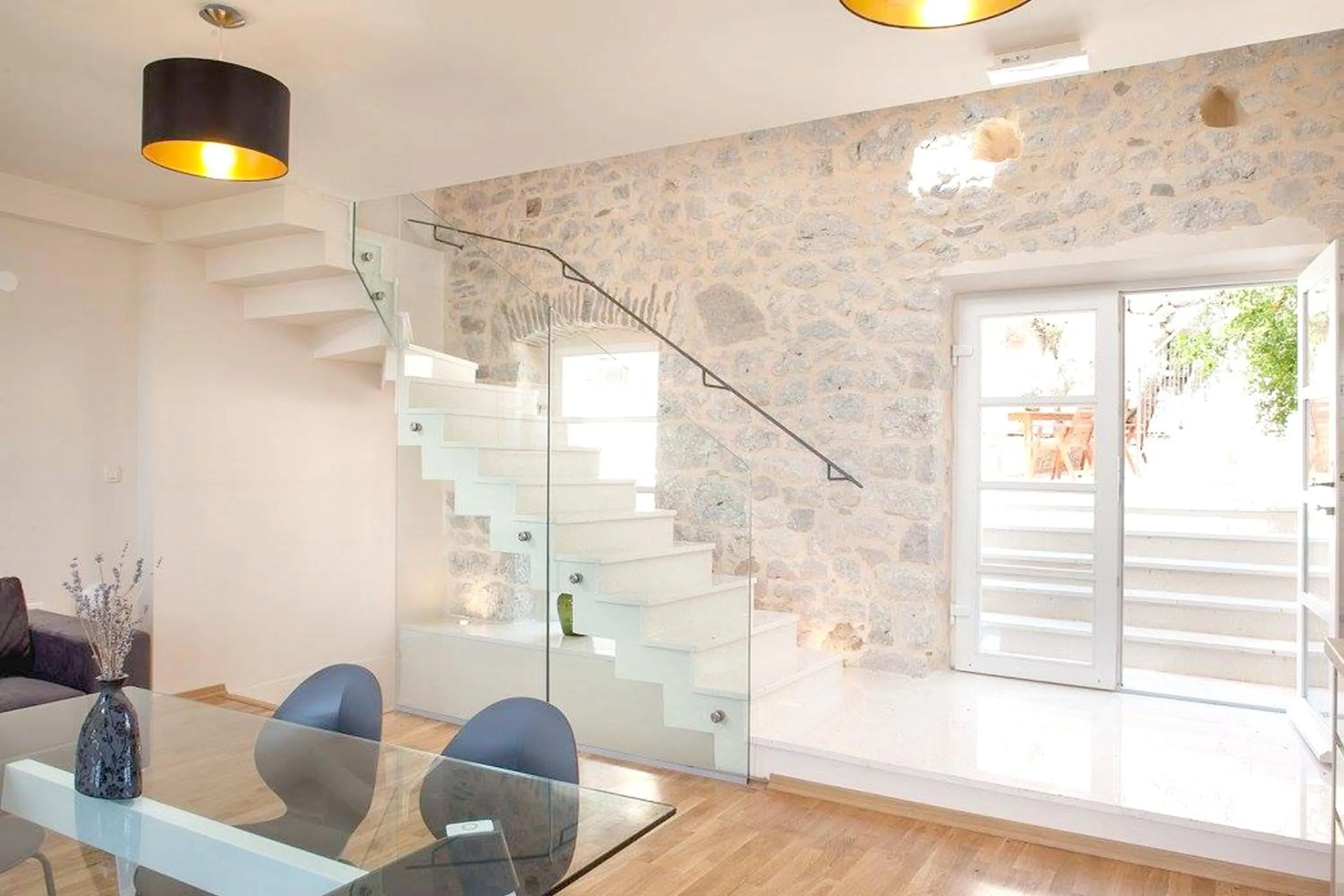 Dining area in Elegant villa in Podgora with private pool and sea view