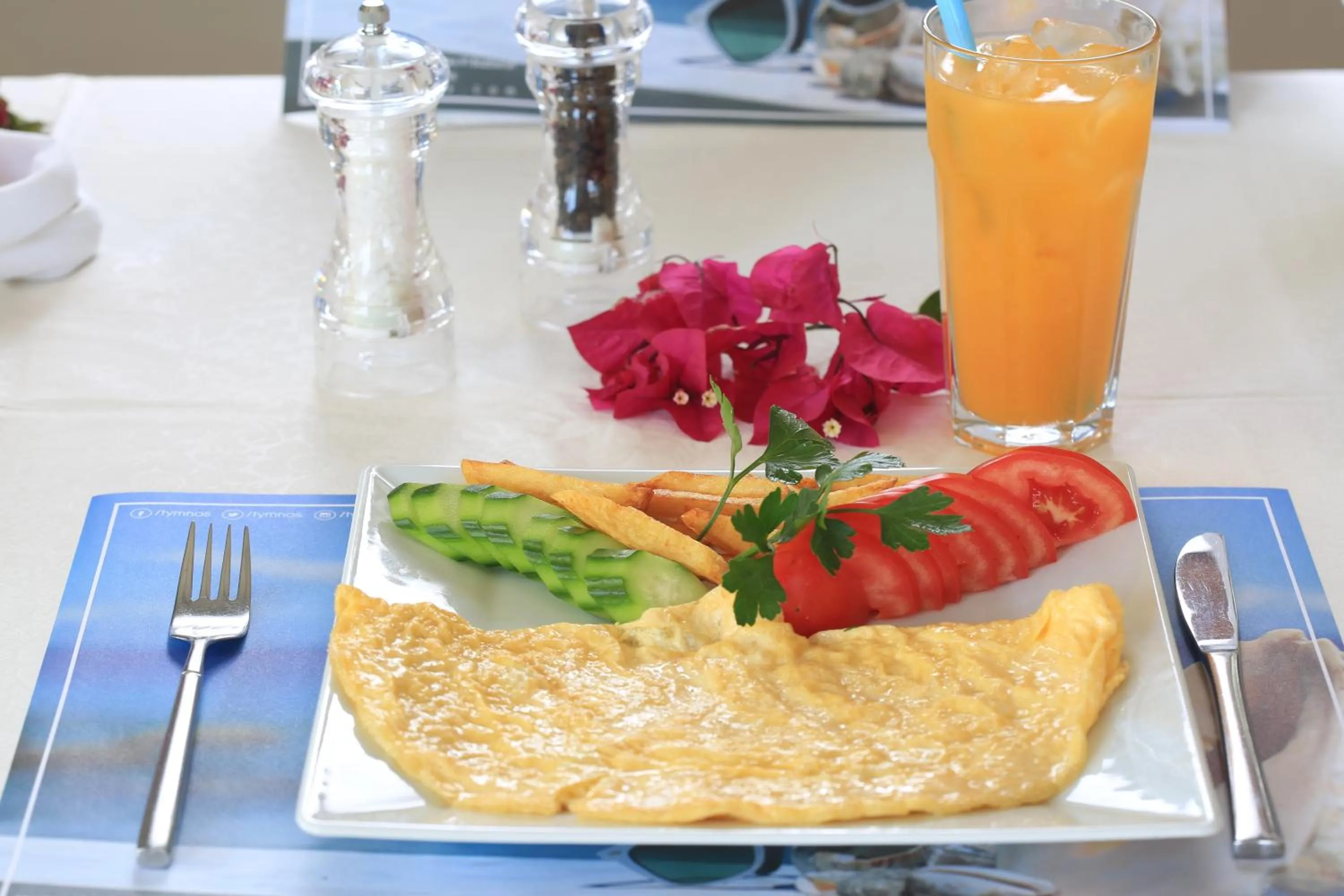 Food close-up in Tymnos Hotel