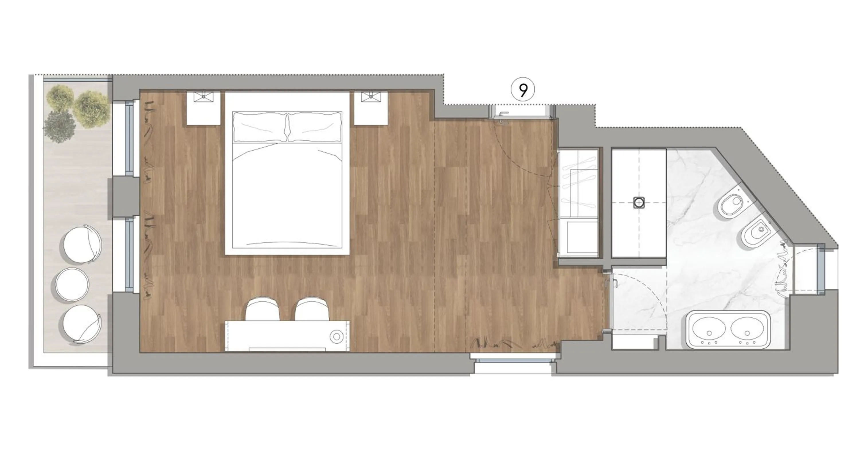 Seating area in Suite Milano Duomo