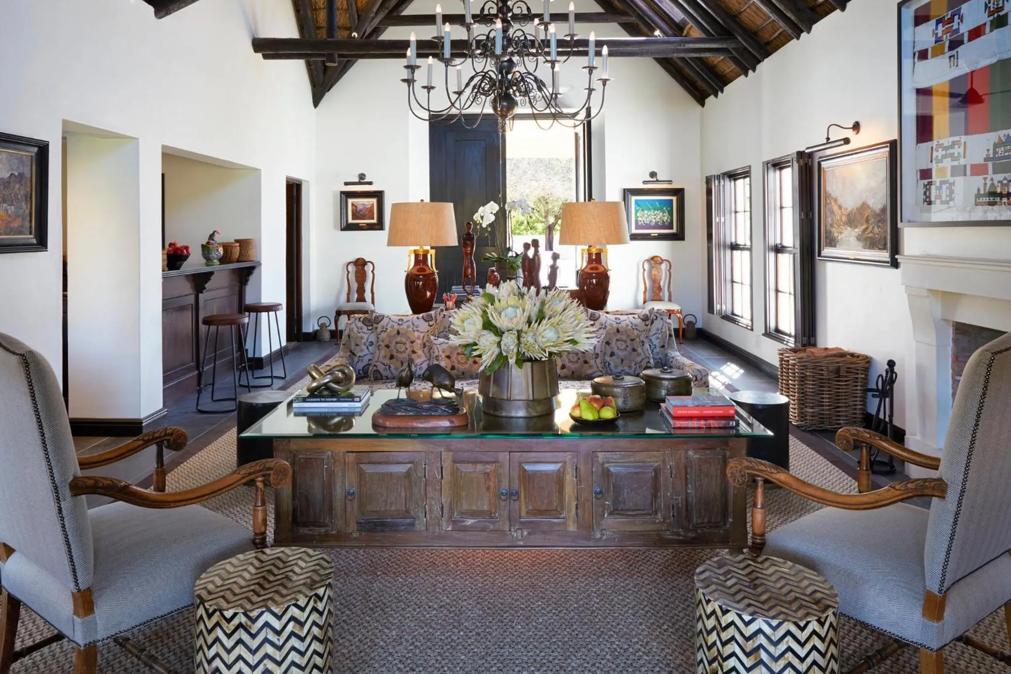 Lounge or bar in Bushmans Kloof Wilderness Reserve and Wellness Retreat