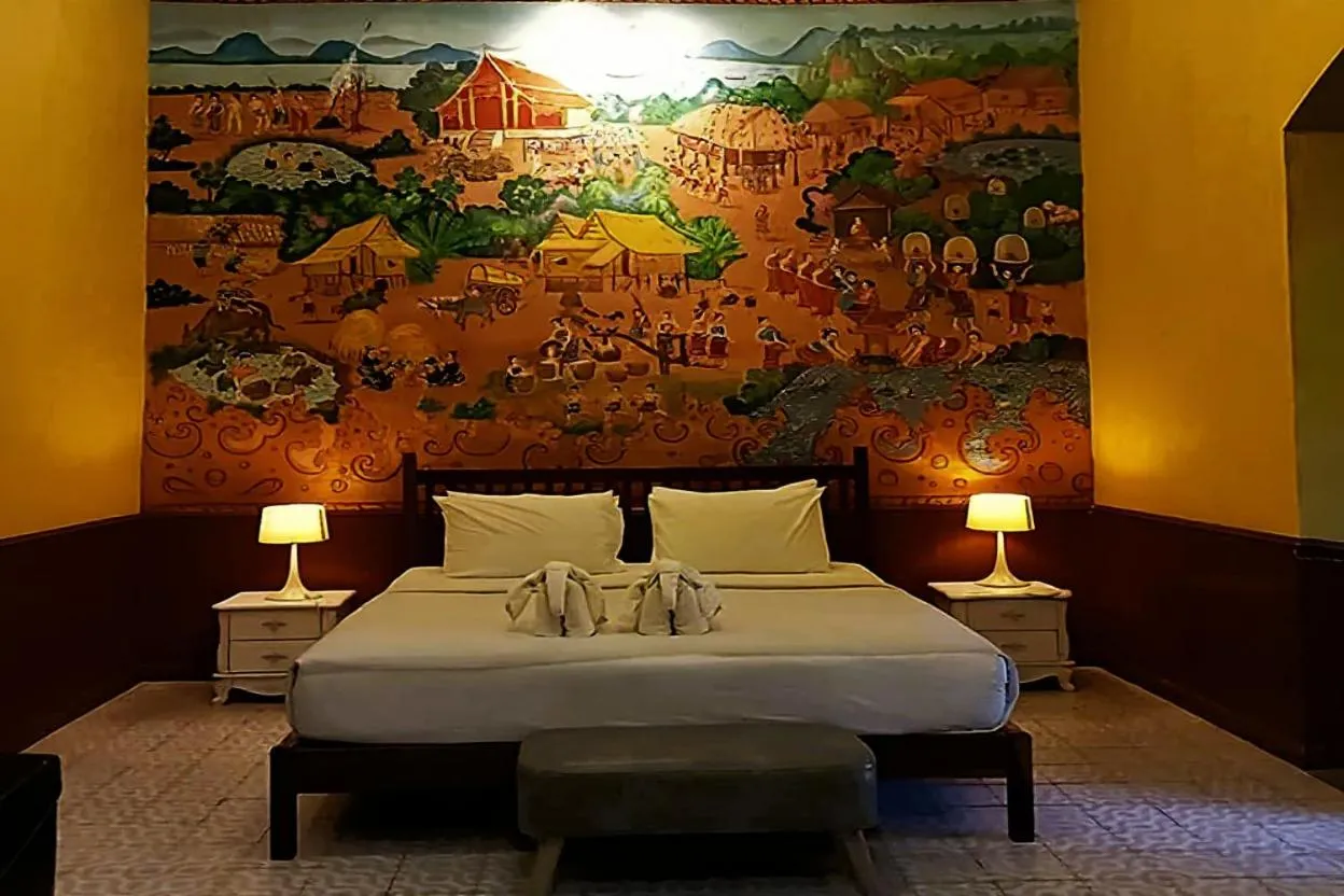 Bed in Sala Done Khone Hotel