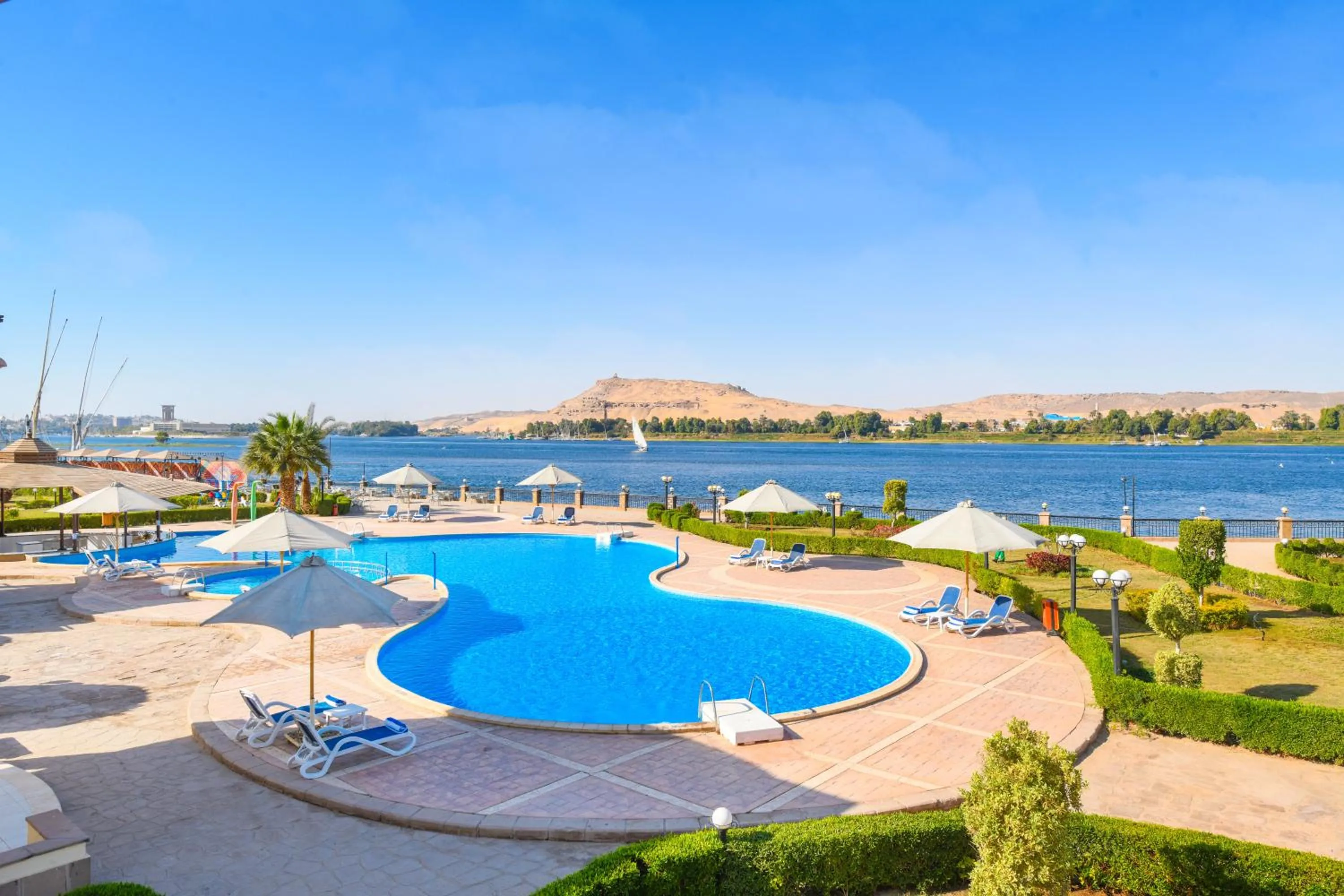 Pool view in Tolip Aswan Hotel
