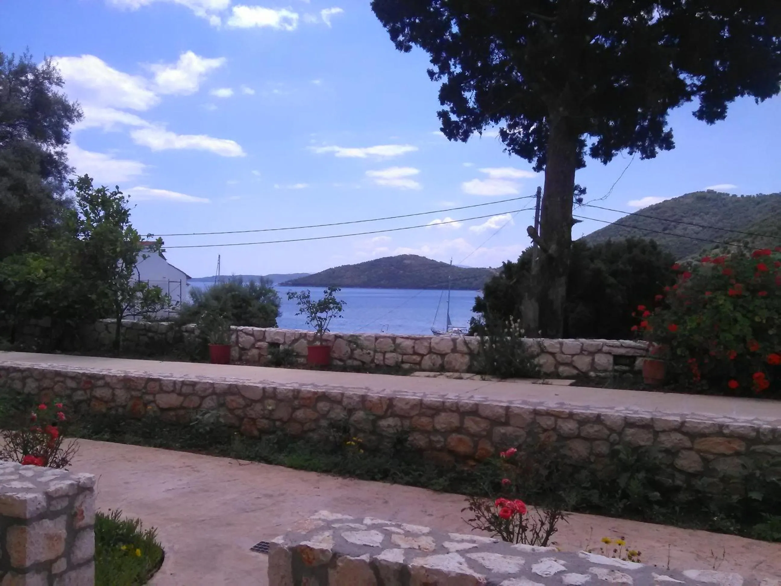 Garden view in Mikros Gialos Apartments