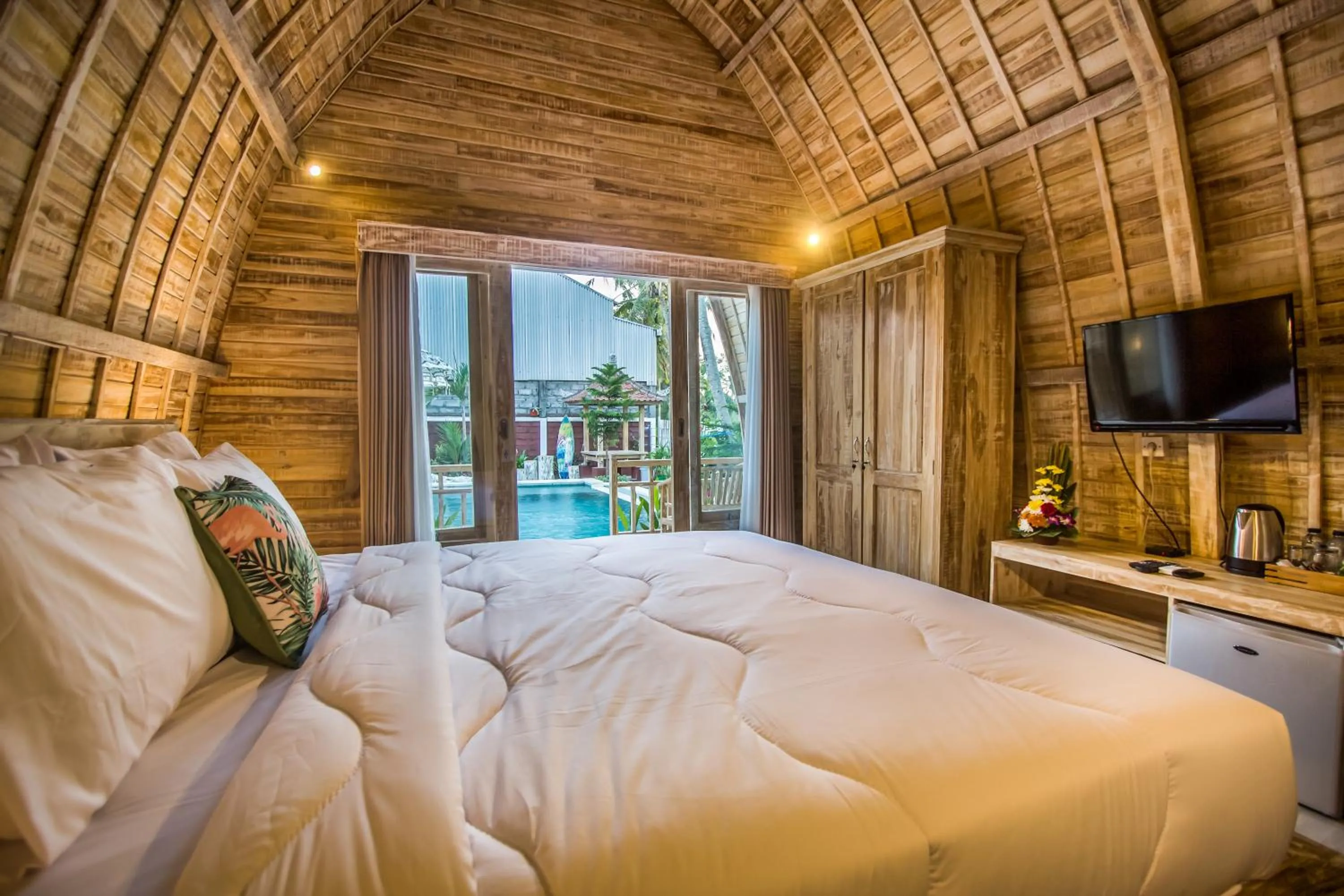 Bedroom, Bed in Puri Lumbung Village