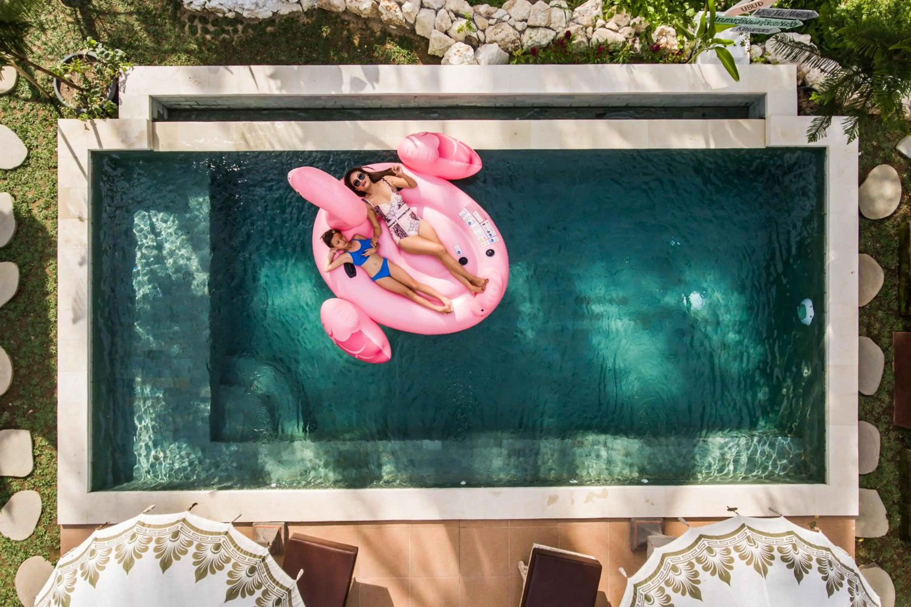 Pool view in Puri Lumbung Village