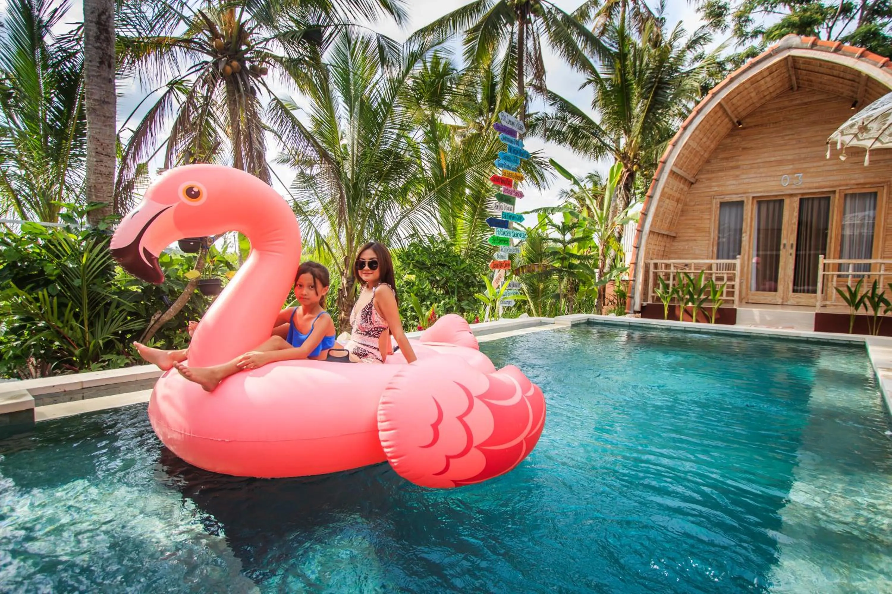 Swimming pool in Puri Lumbung Village