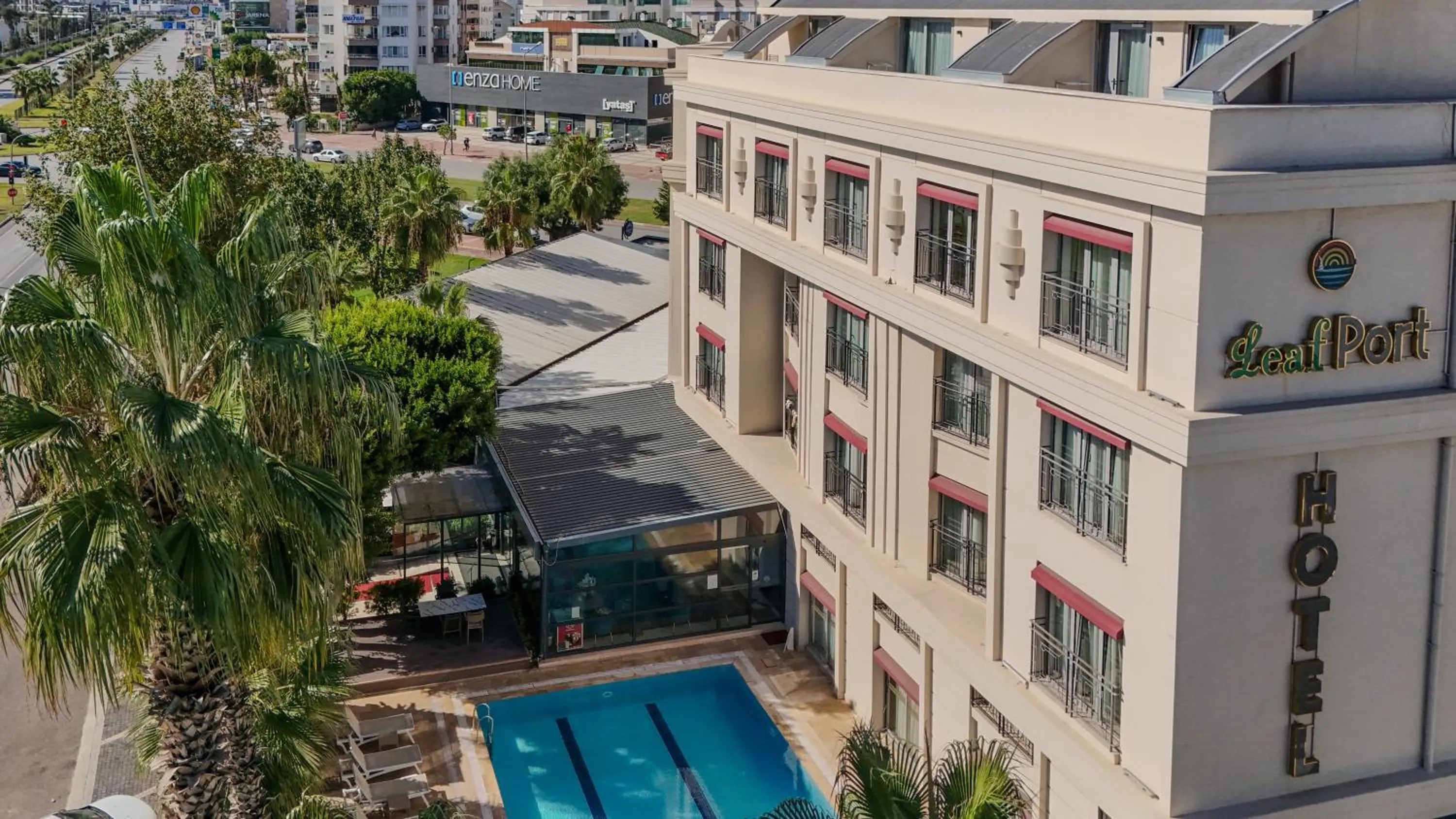 Property building in Leaf Port Hotel