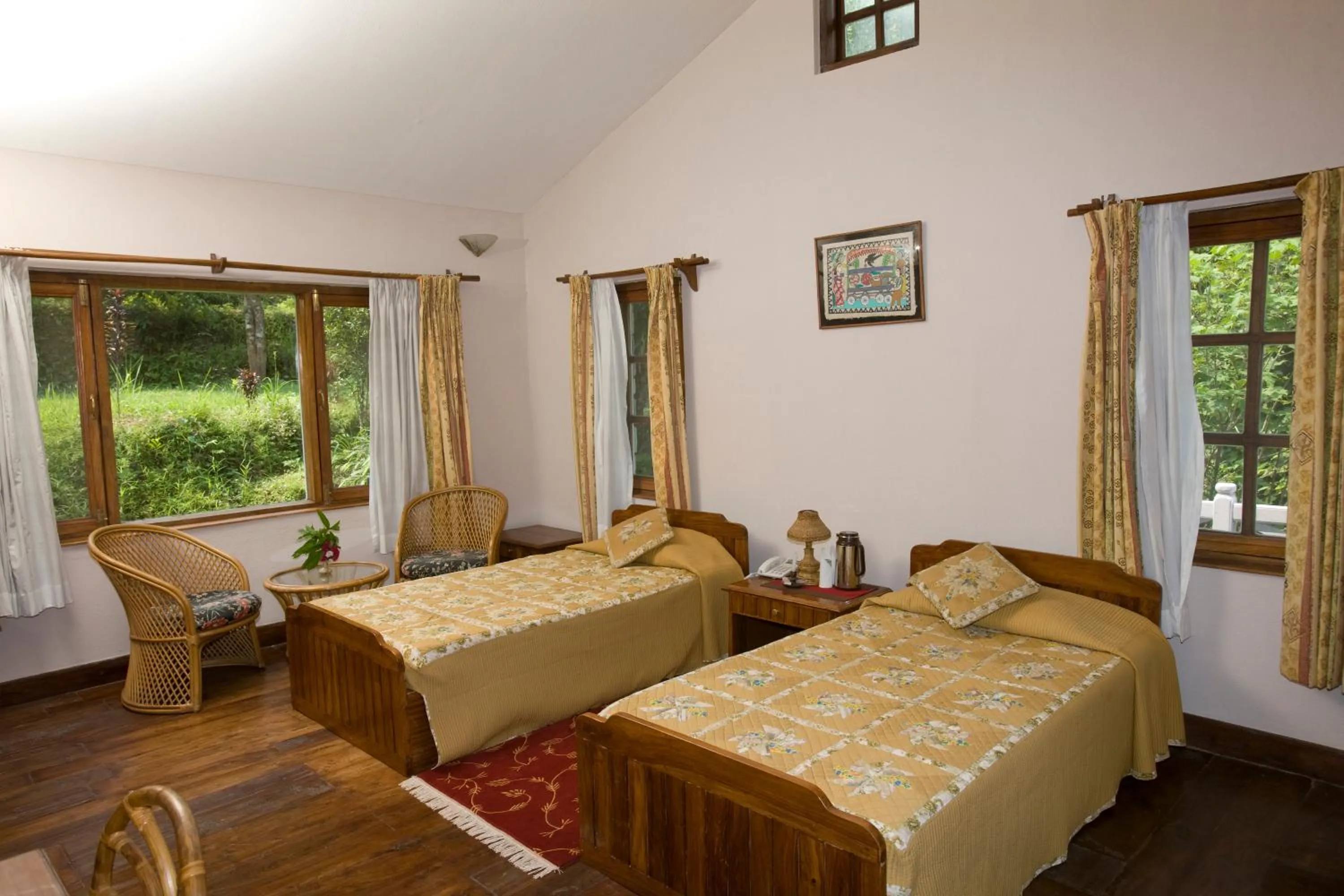 Bed in The Begnas Lake Resort & Villas