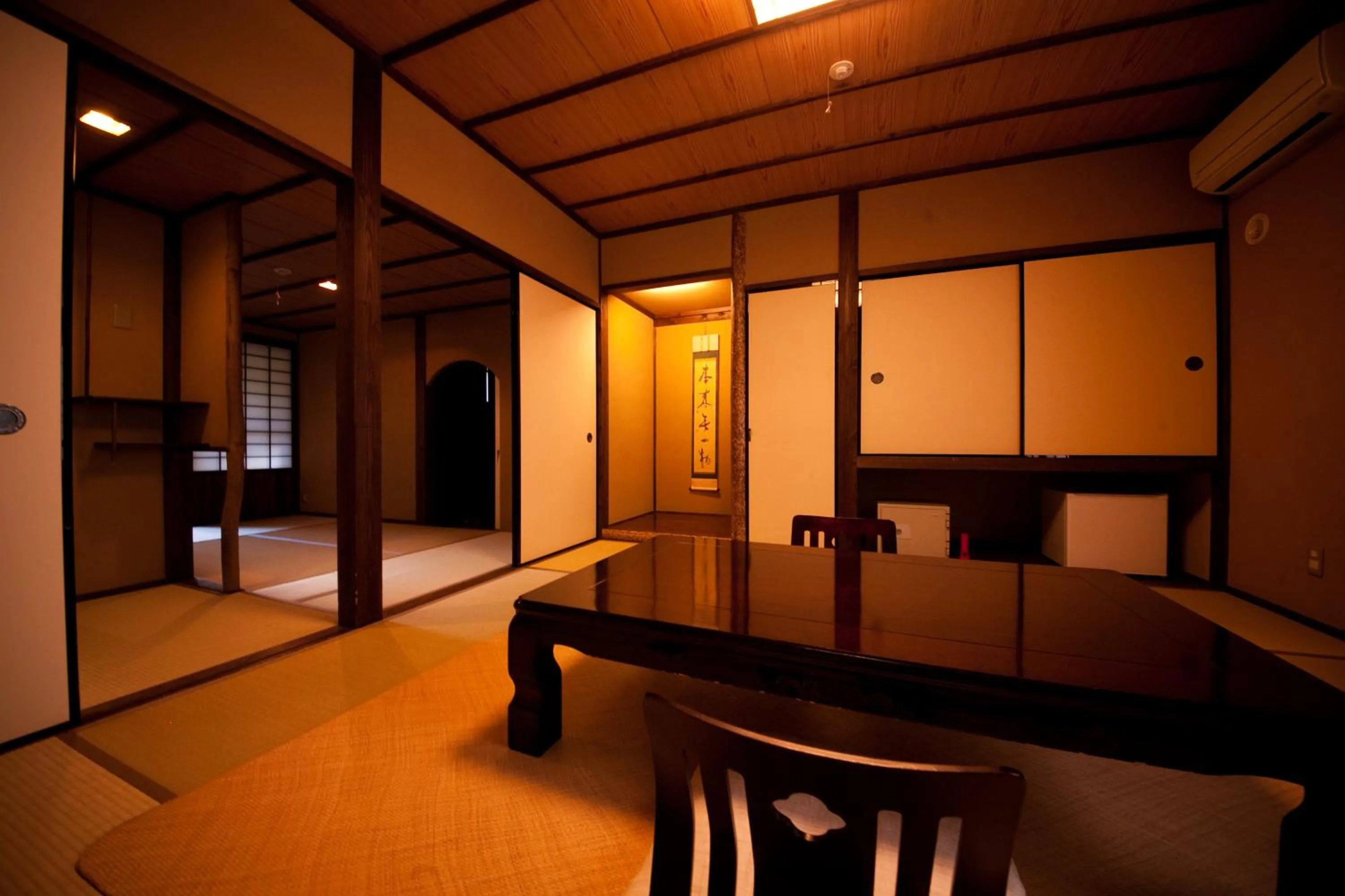 Seating area in Yufuin Gettouan