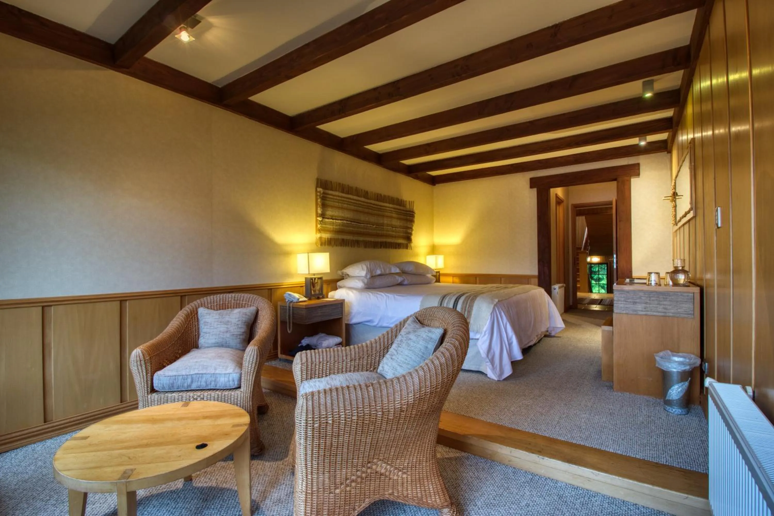 Bed in Puyuhuapi Lodge & Spa