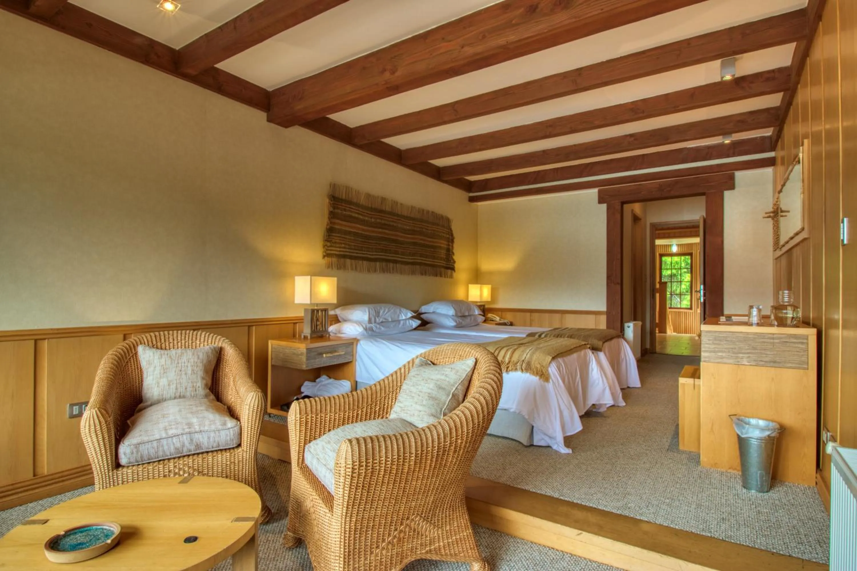 Bed in Puyuhuapi Lodge & Spa