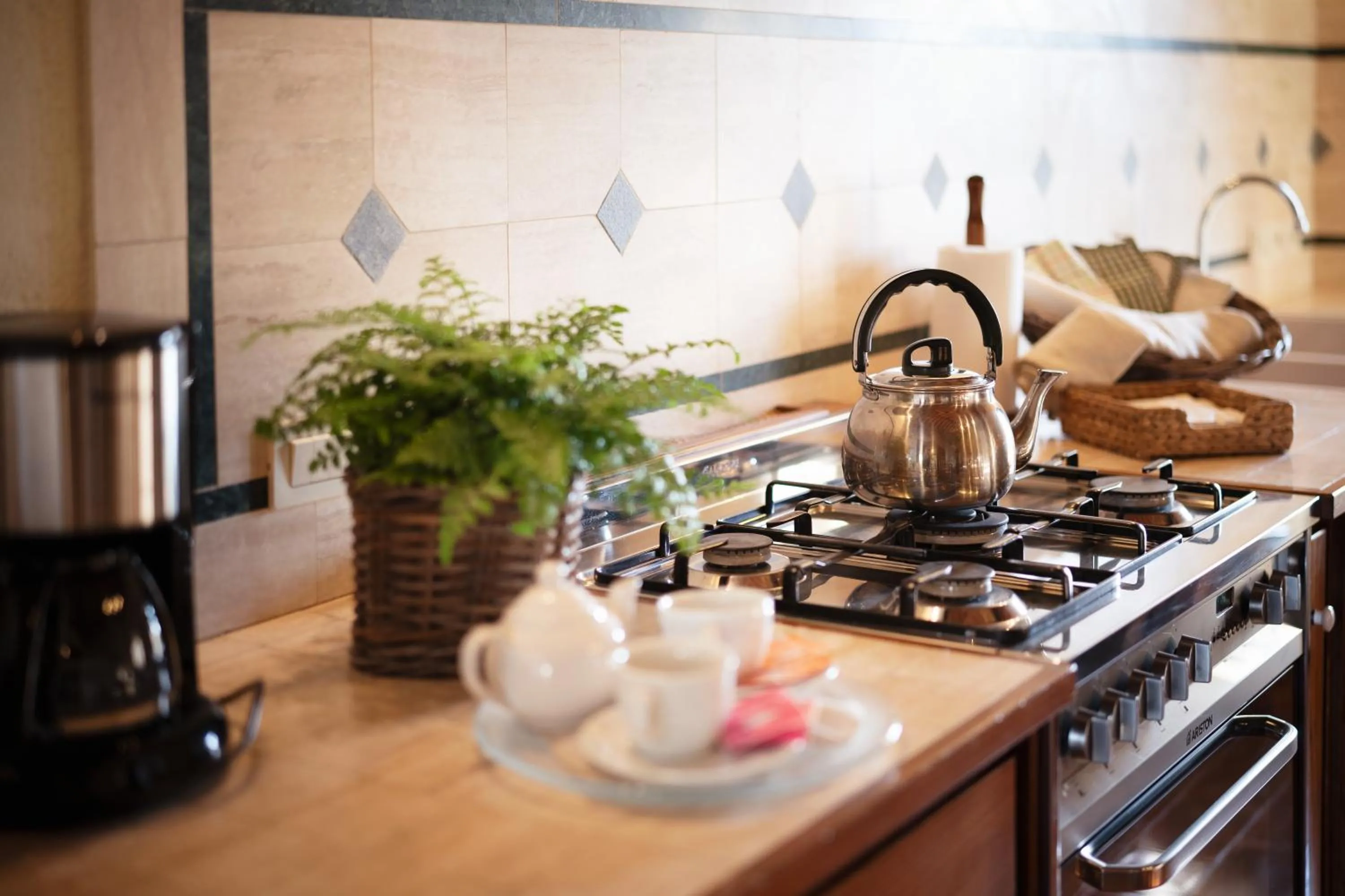 Kitchen or kitchenette in Villa Montecastello