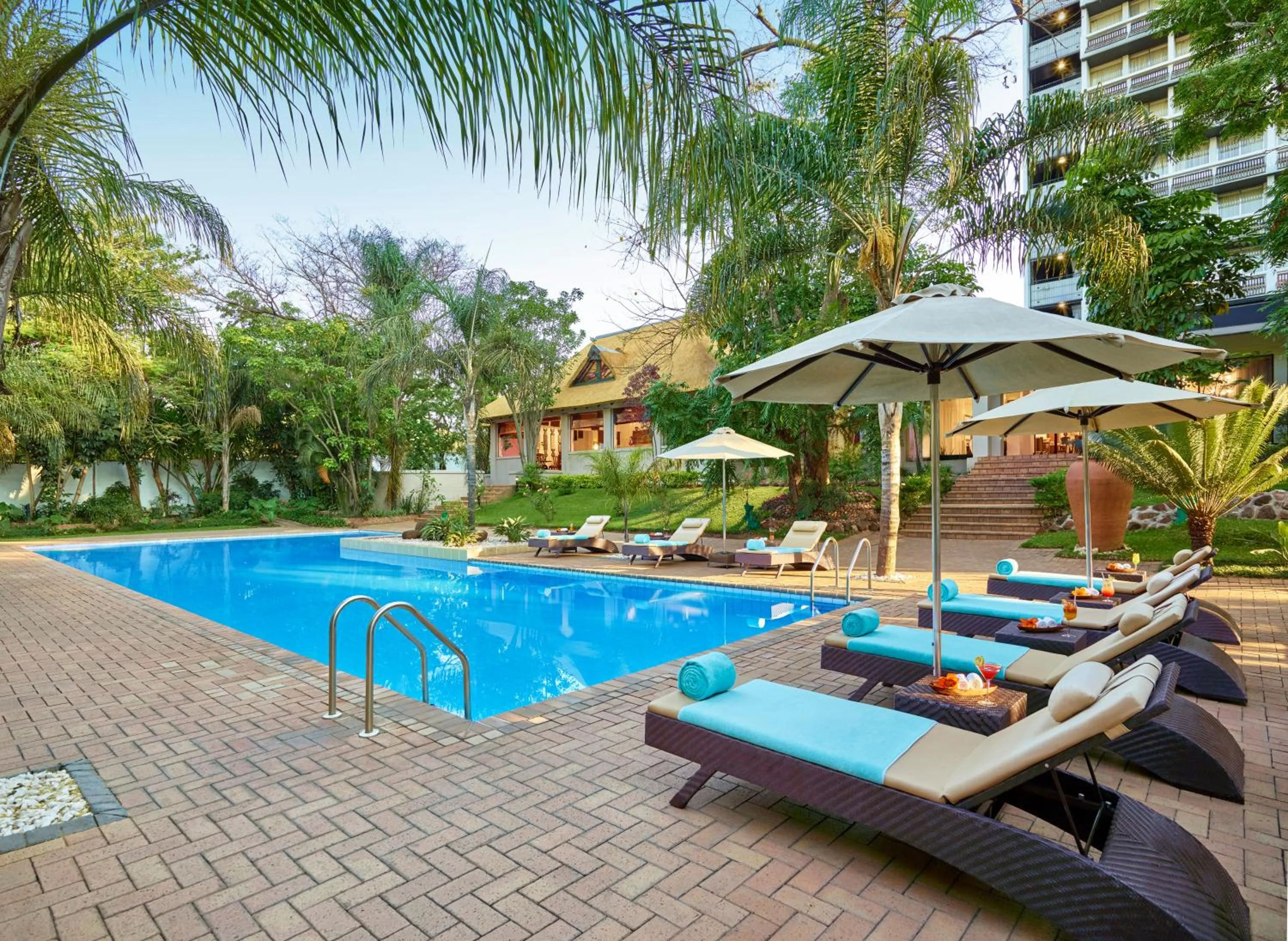 Pool view in The Pamodzi Hotel