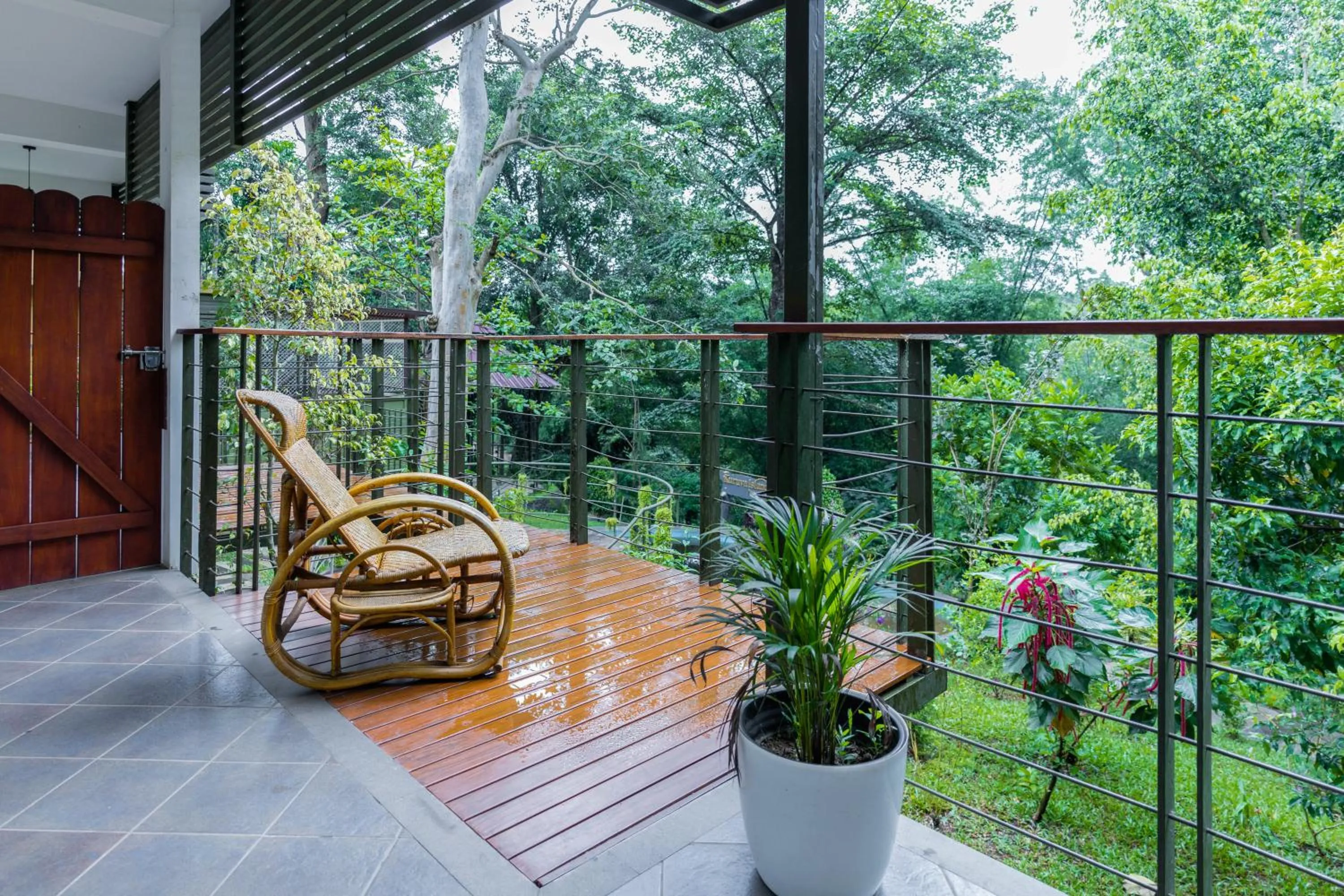 Balcony/Terrace in Kuruva Island Resort And Spa - By KABINI BREEZE