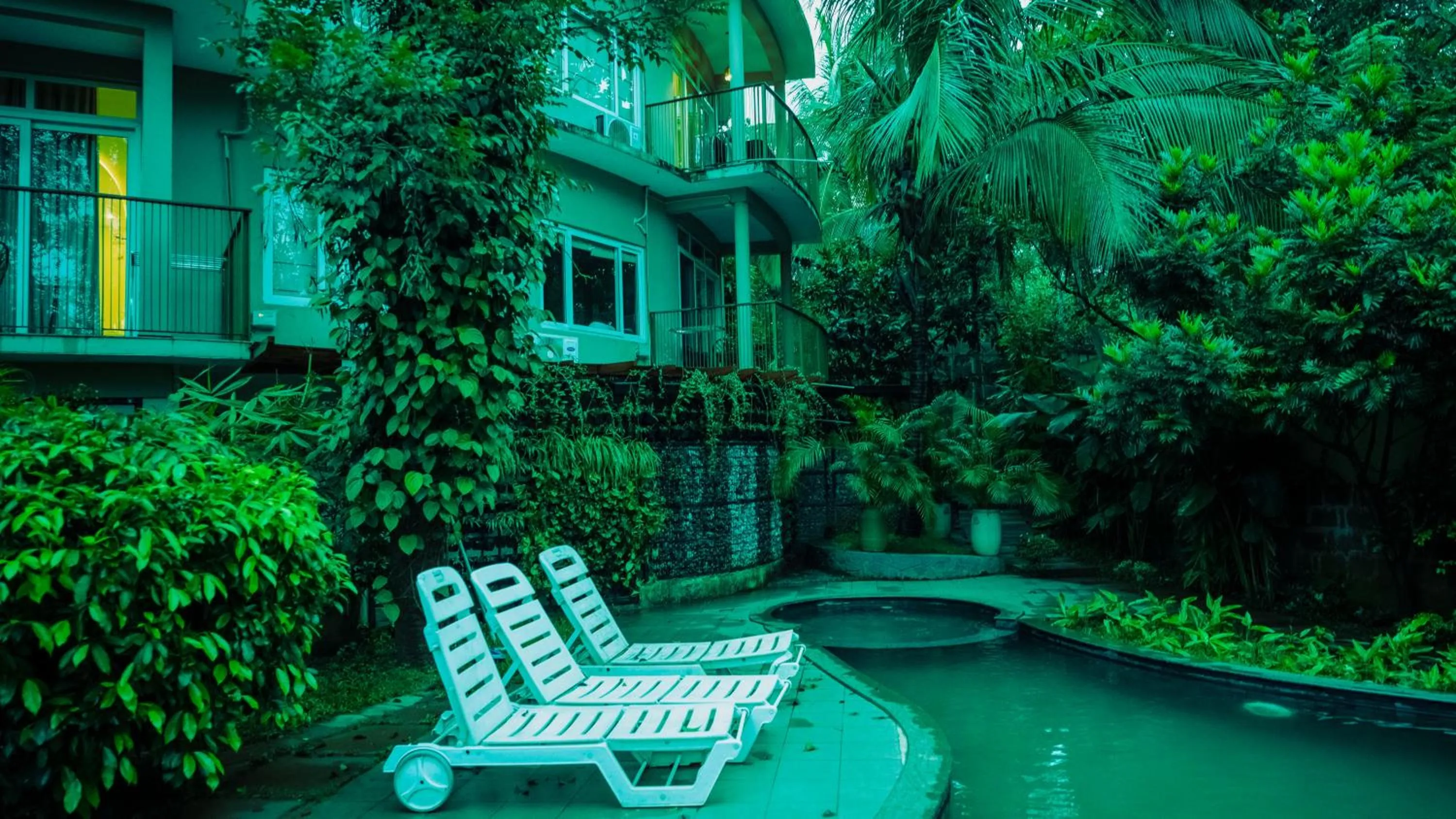 Pool view in Kuruva Island Resort And Spa - By KABINI BREEZE