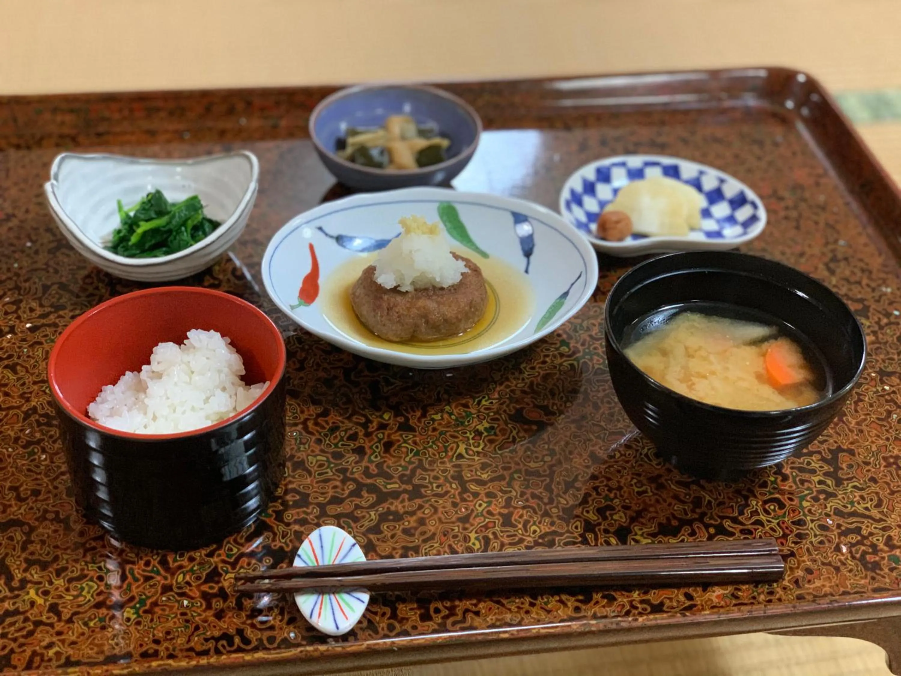 Breakfast in 宿坊 端場坊｜Temple Hotel Habanobo