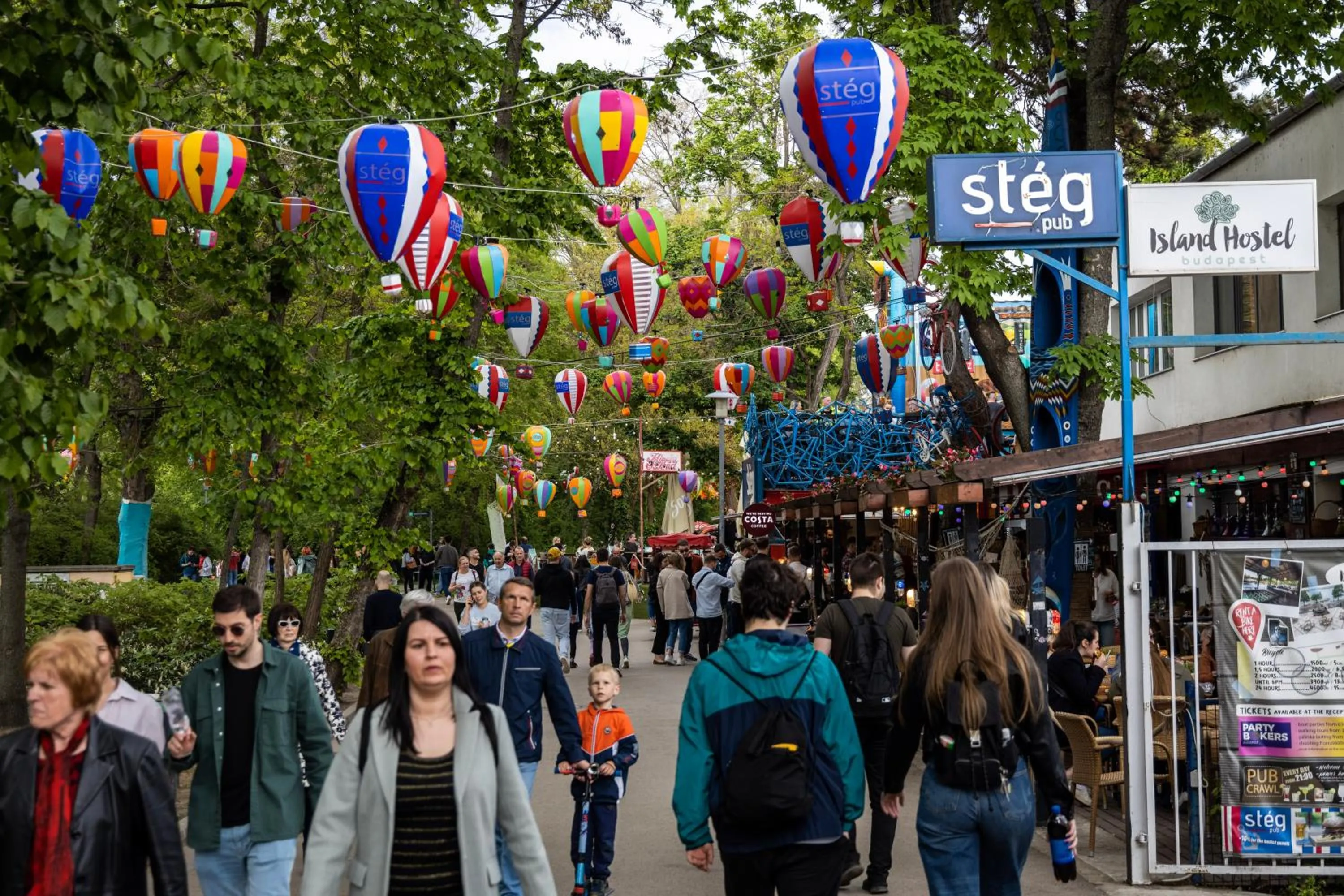 People in Island Hostel Budapest