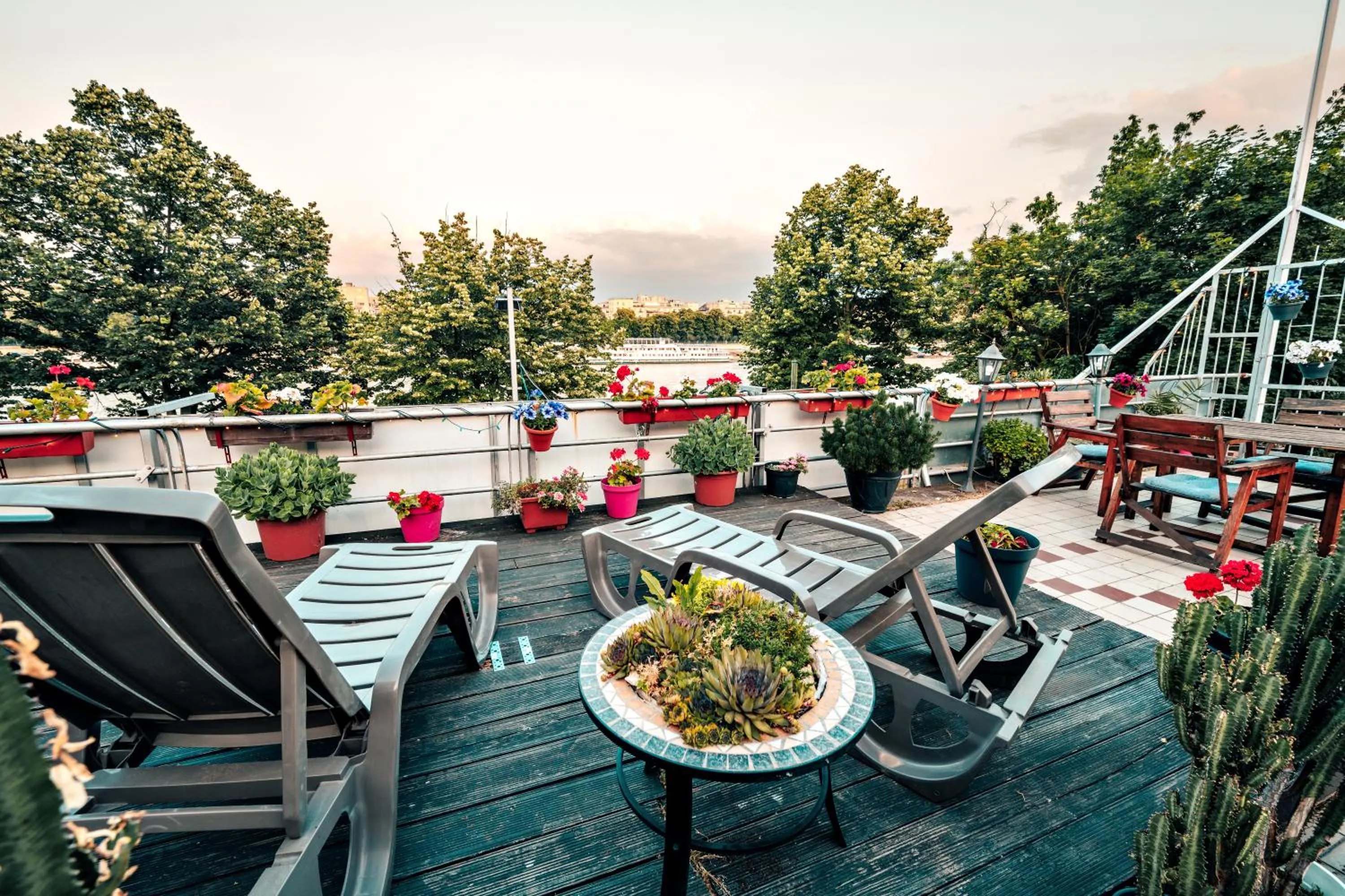 Natural landscape in Island Hostel Budapest