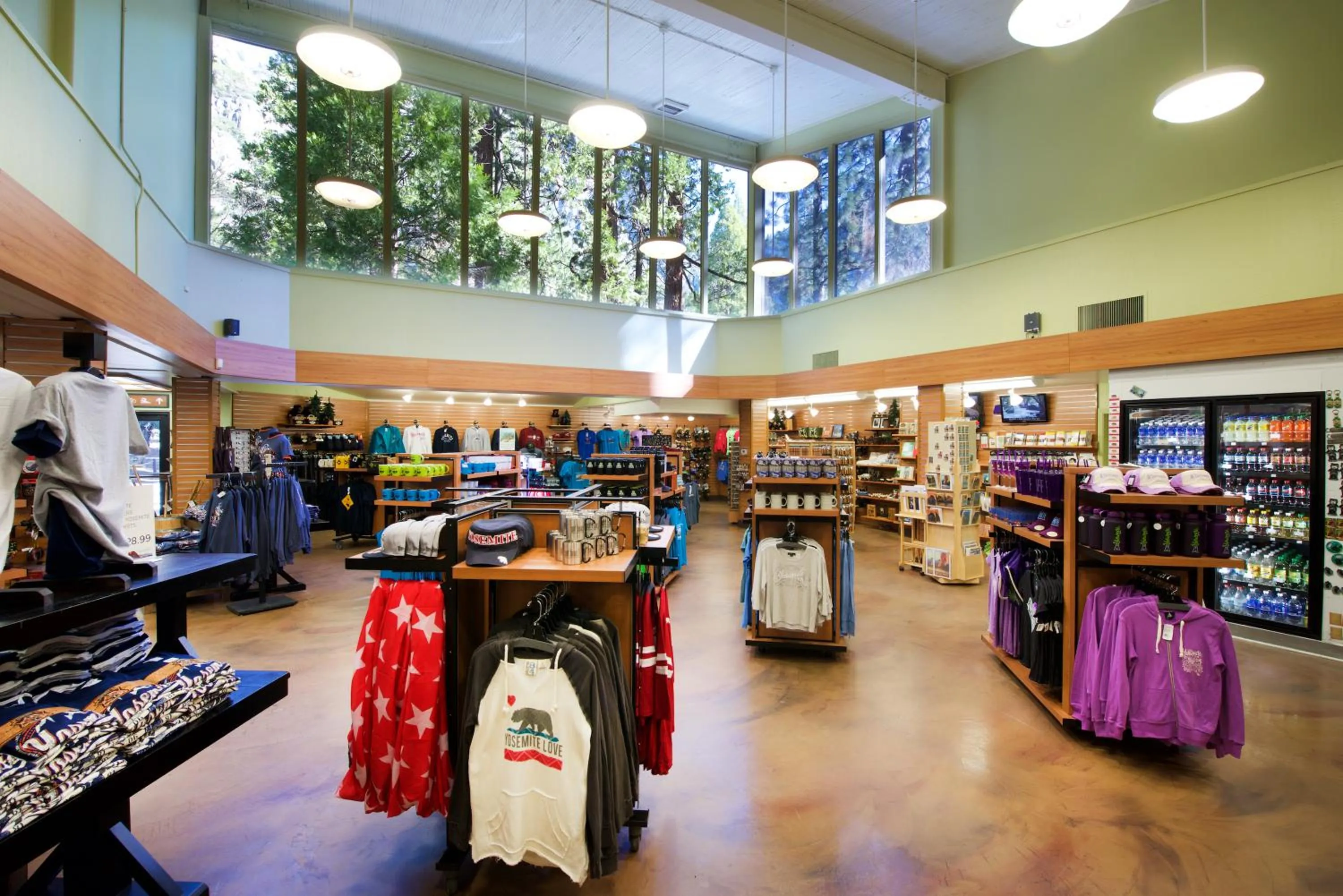 On-site shops in Yosemite Valley Lodge