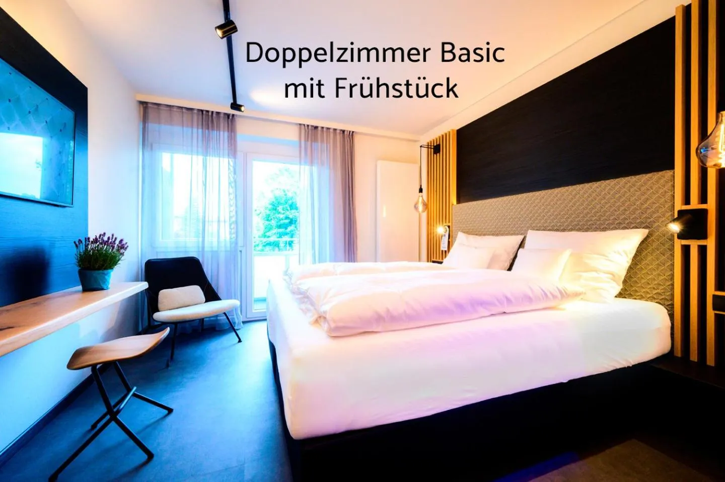 Bed in Aqua Blu Hotel