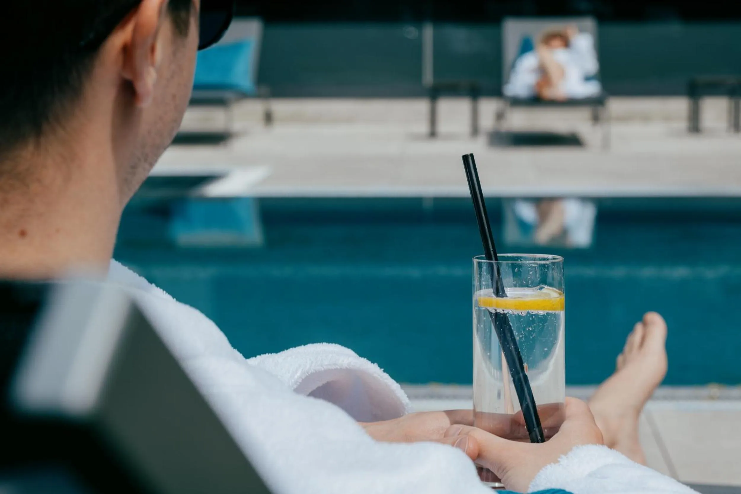 People in Aqua Blu Hotel