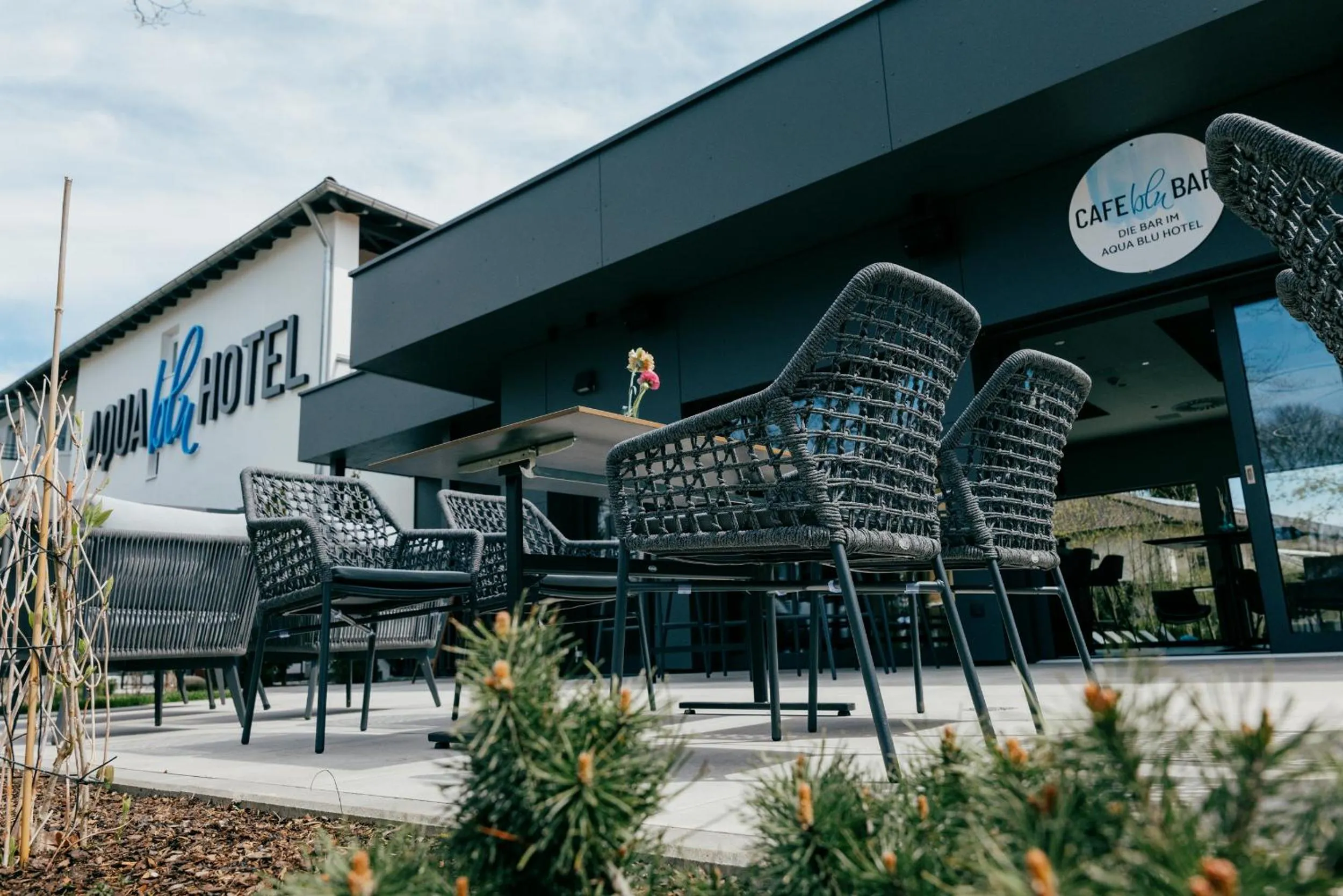 Property building in Aqua Blu Hotel