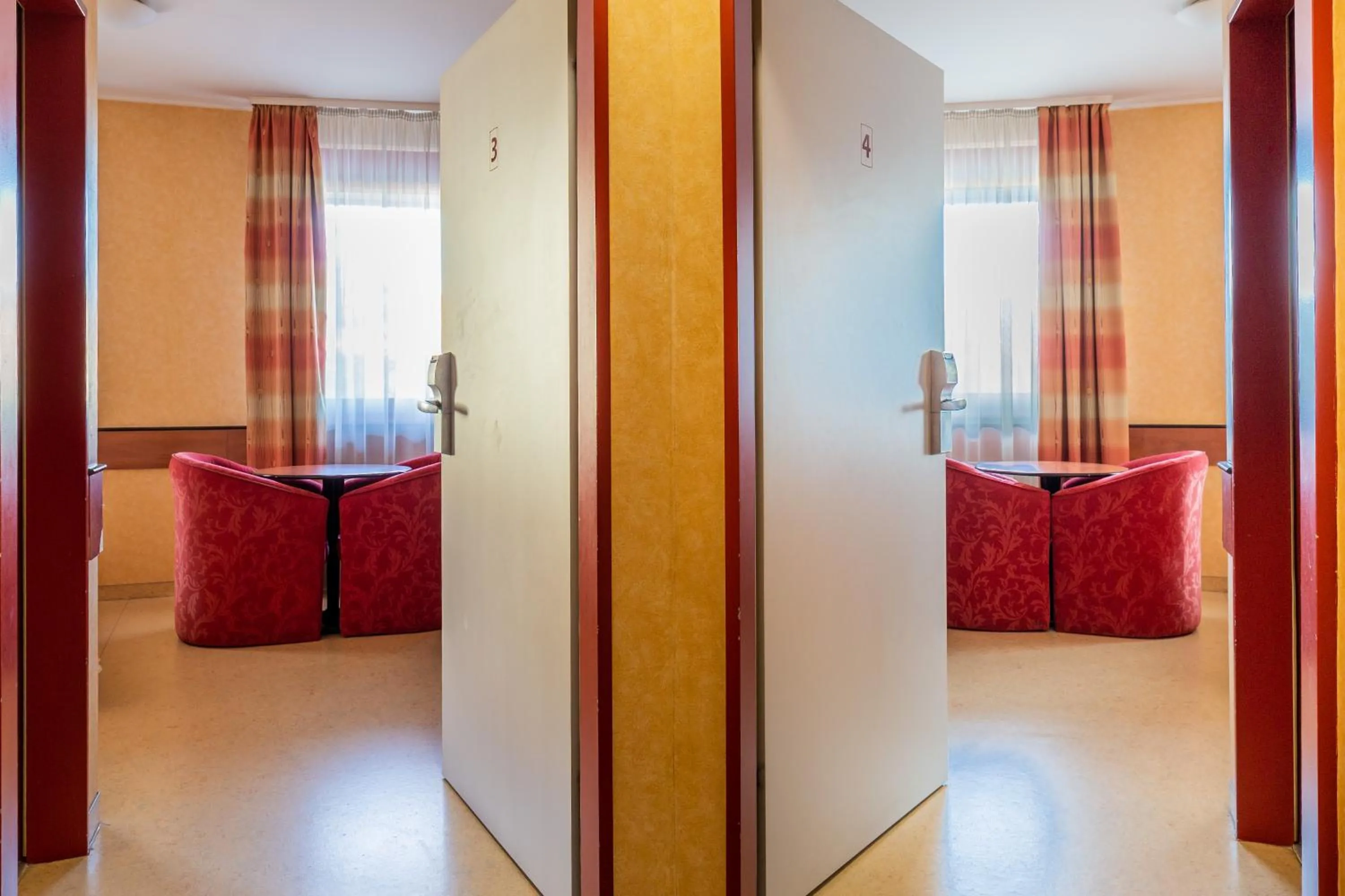 Bed in Corner Motel