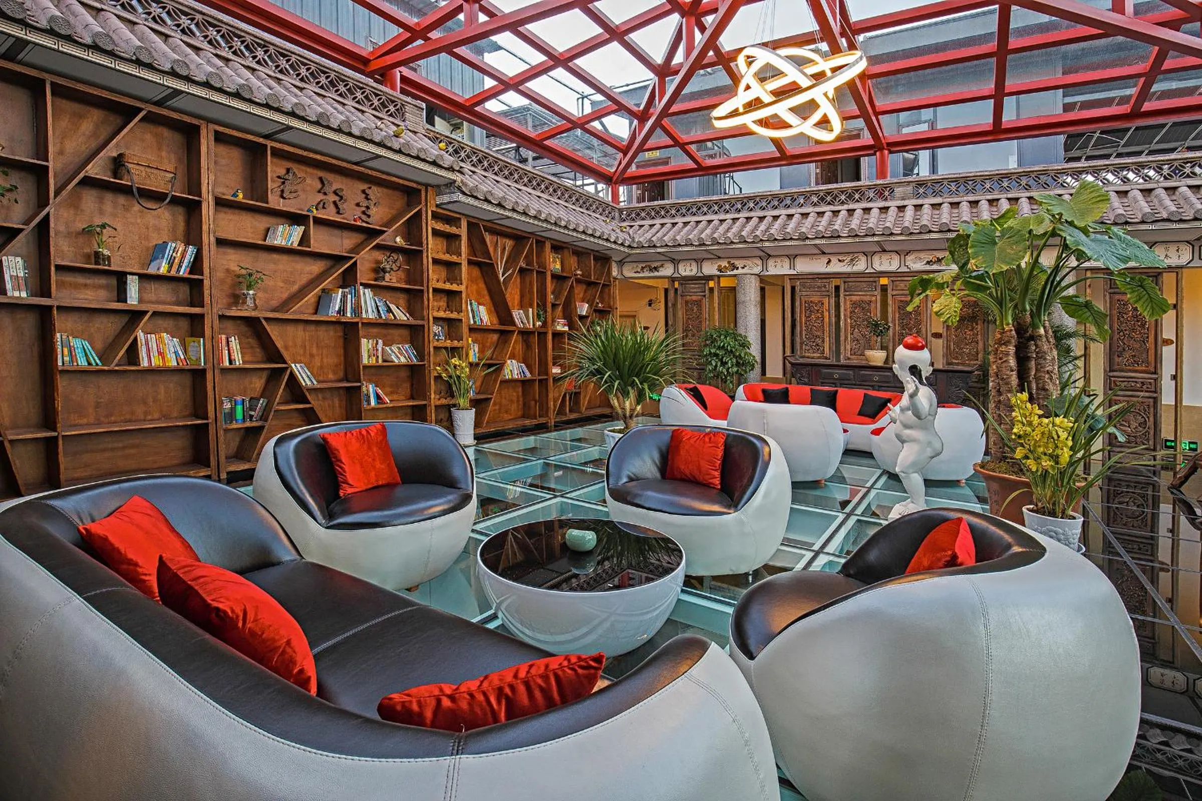 Seating area in Old Story Inn Dali Ancient Town