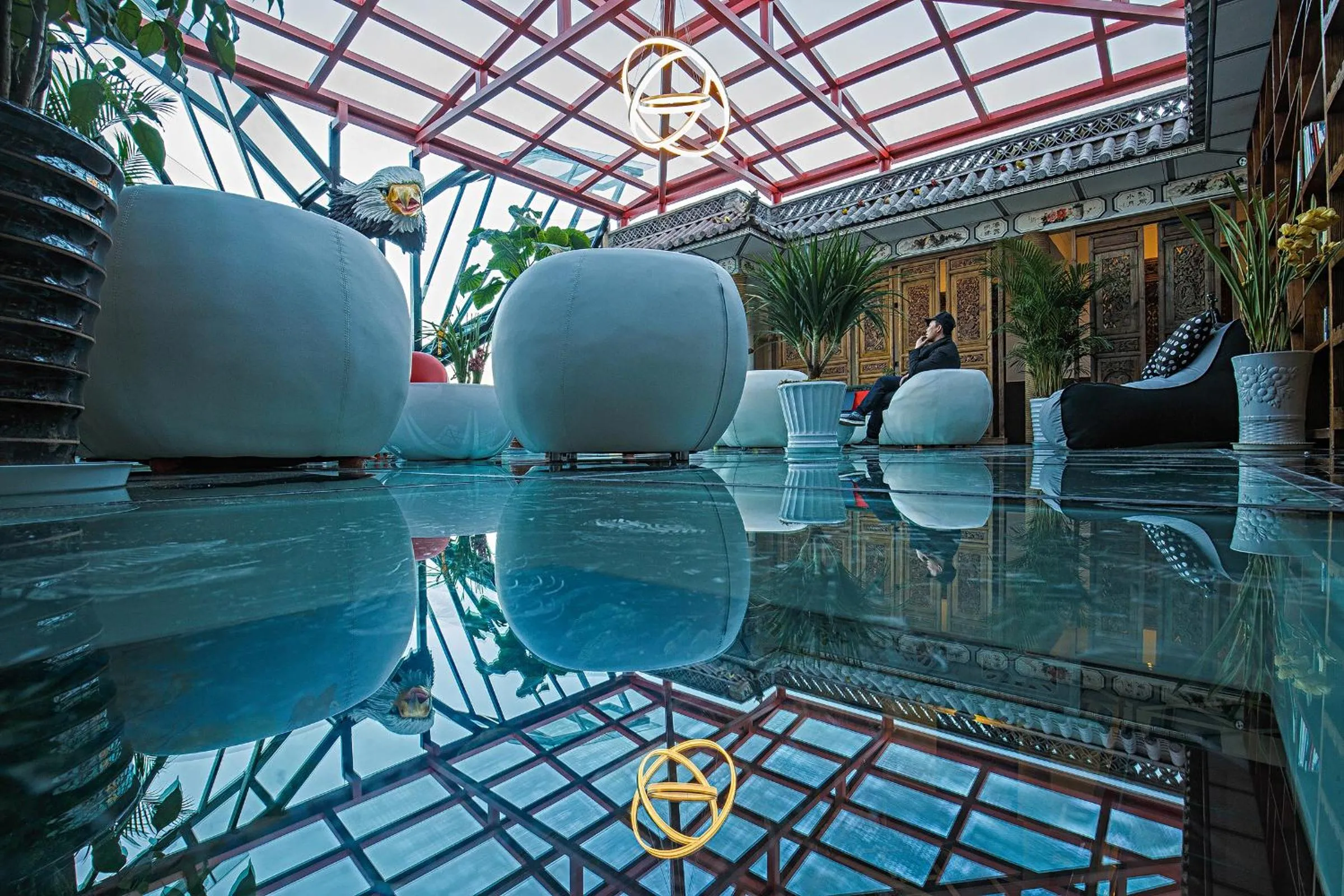 Communal lounge/ TV room in Old Story Inn Dali Ancient Town