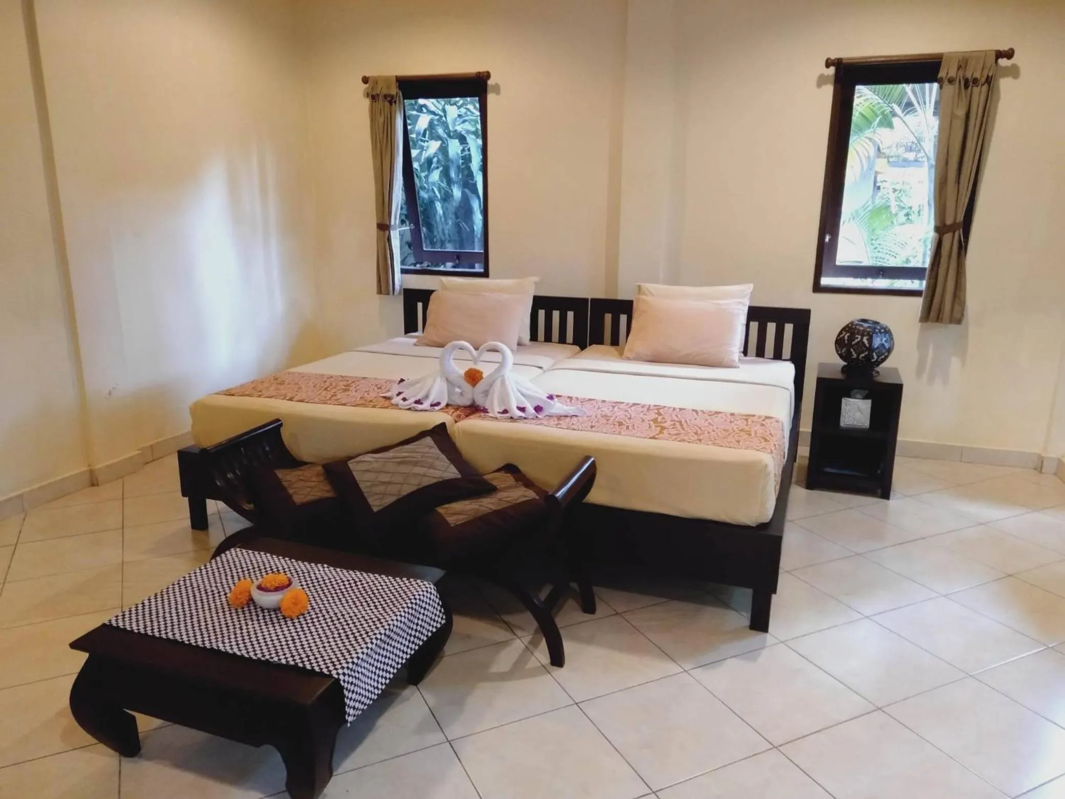 Bed in Prasanti Bed & Breakfast