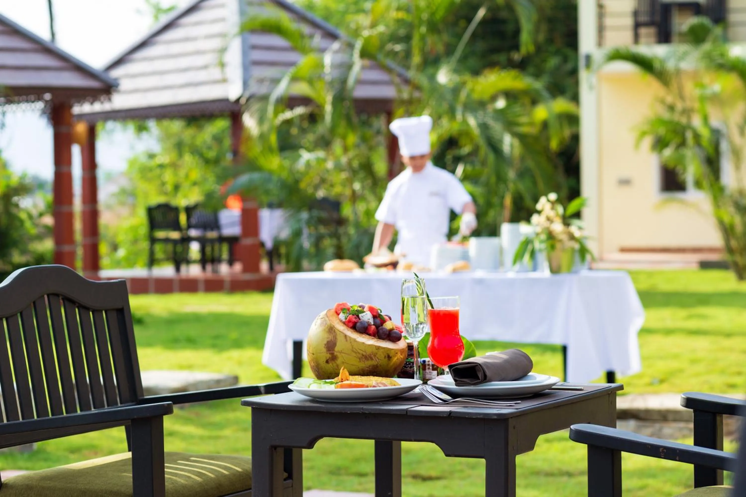Asian breakfast in Sansan Resort