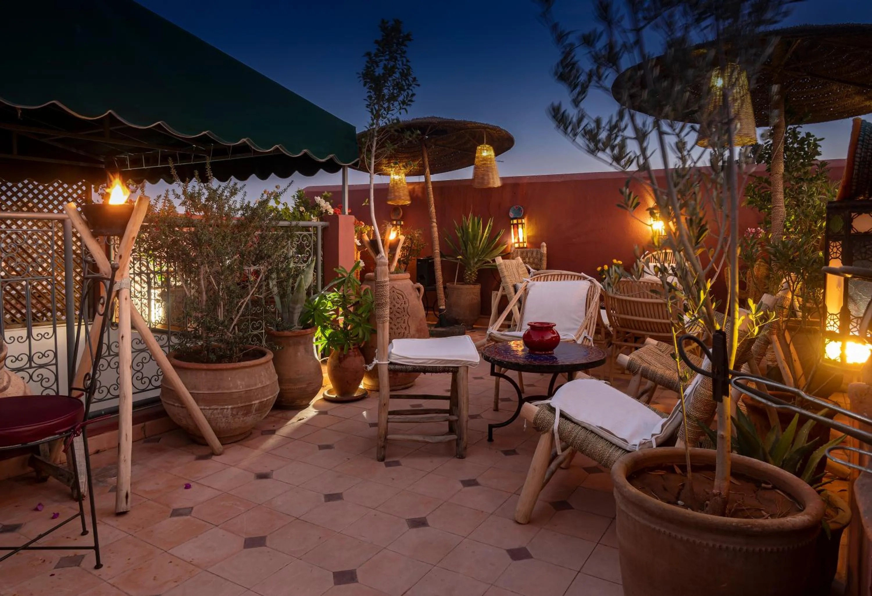 Patio in Riad dar El Arsa Rooftop & jacuzzi