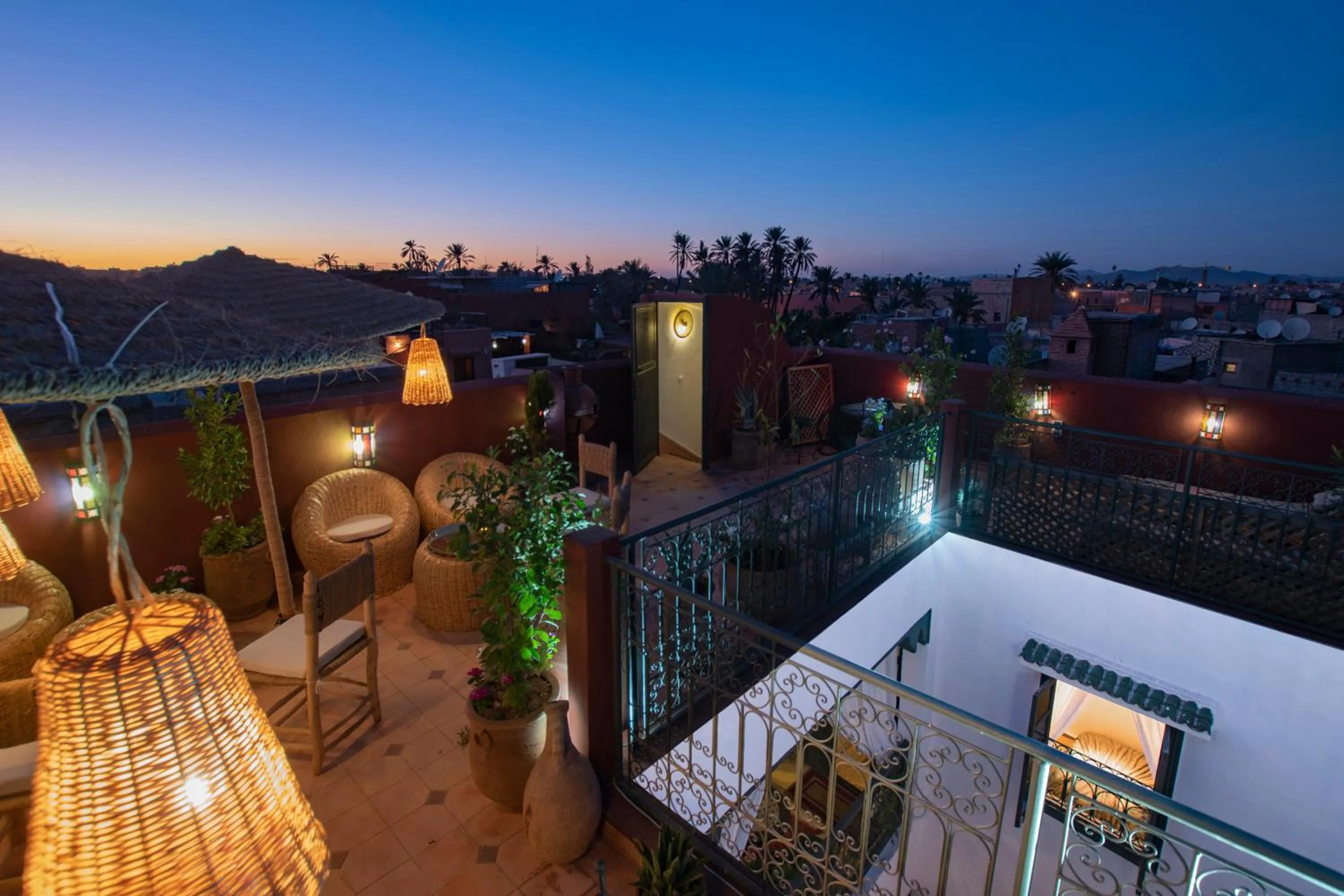 Balcony/Terrace in Riad dar El Arsa Rooftop & jacuzzi