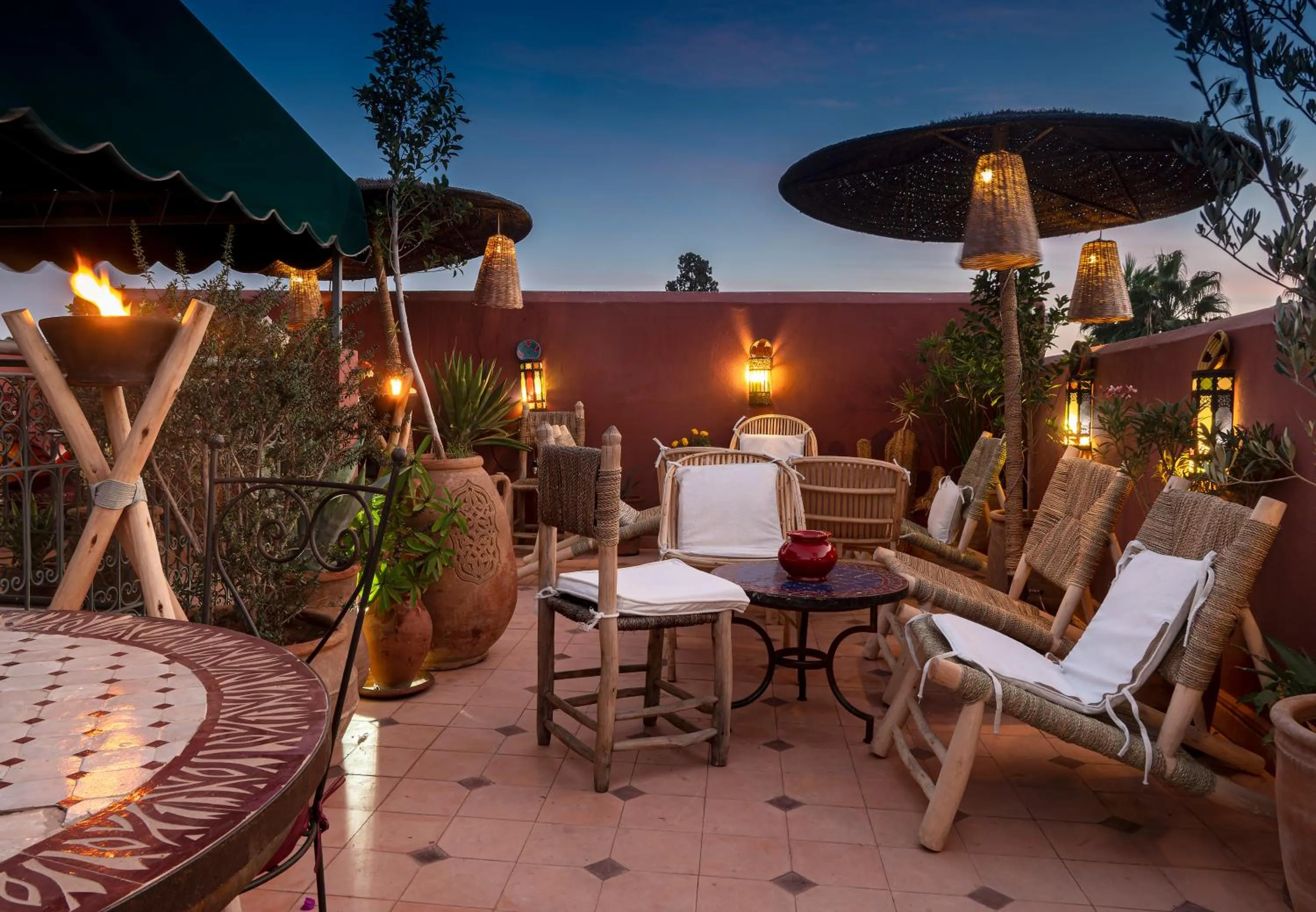 Patio in Riad dar El Arsa Rooftop & jacuzzi
