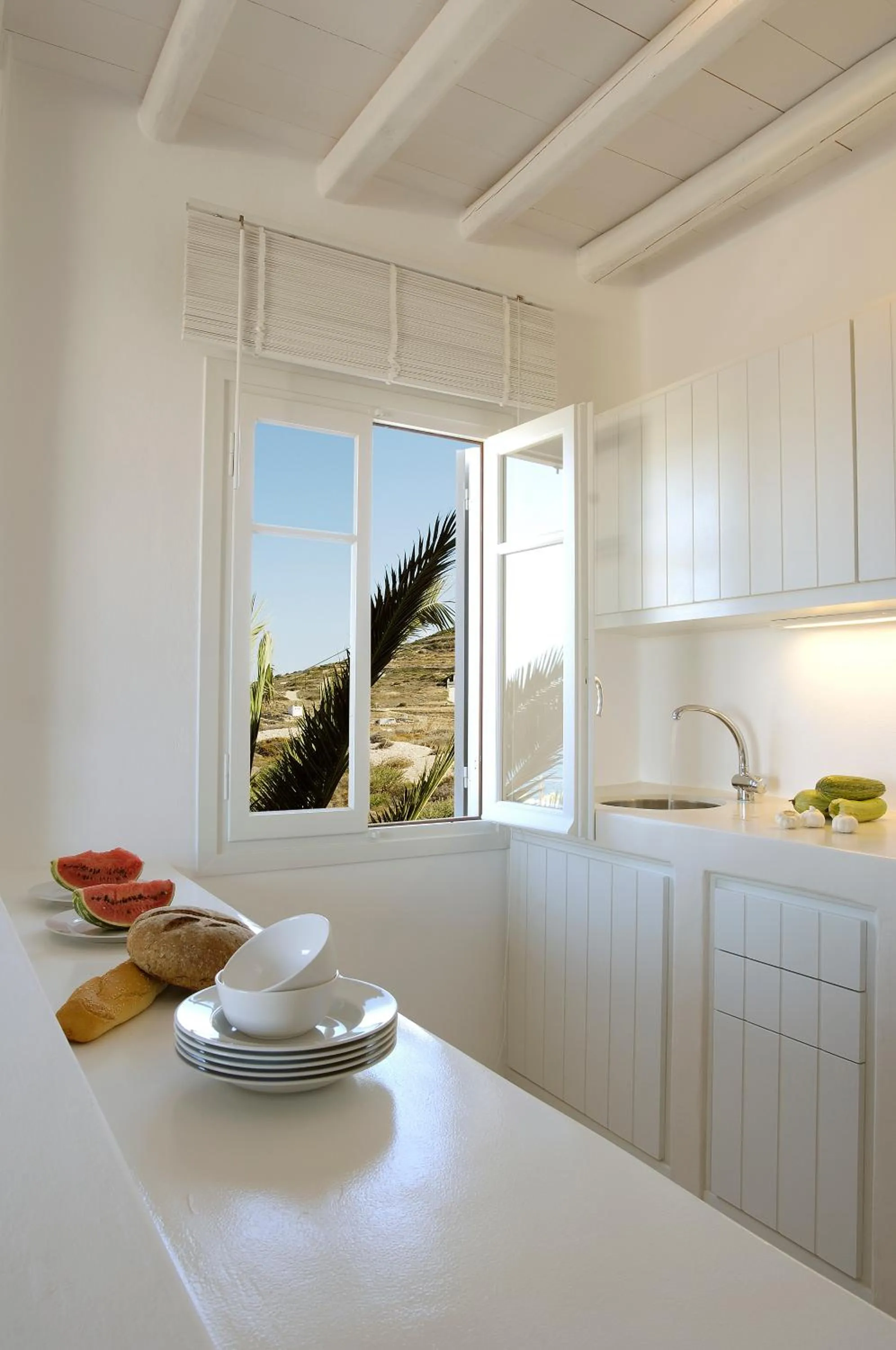 Kitchen or kitchenette in Kapetan Tasos Suites