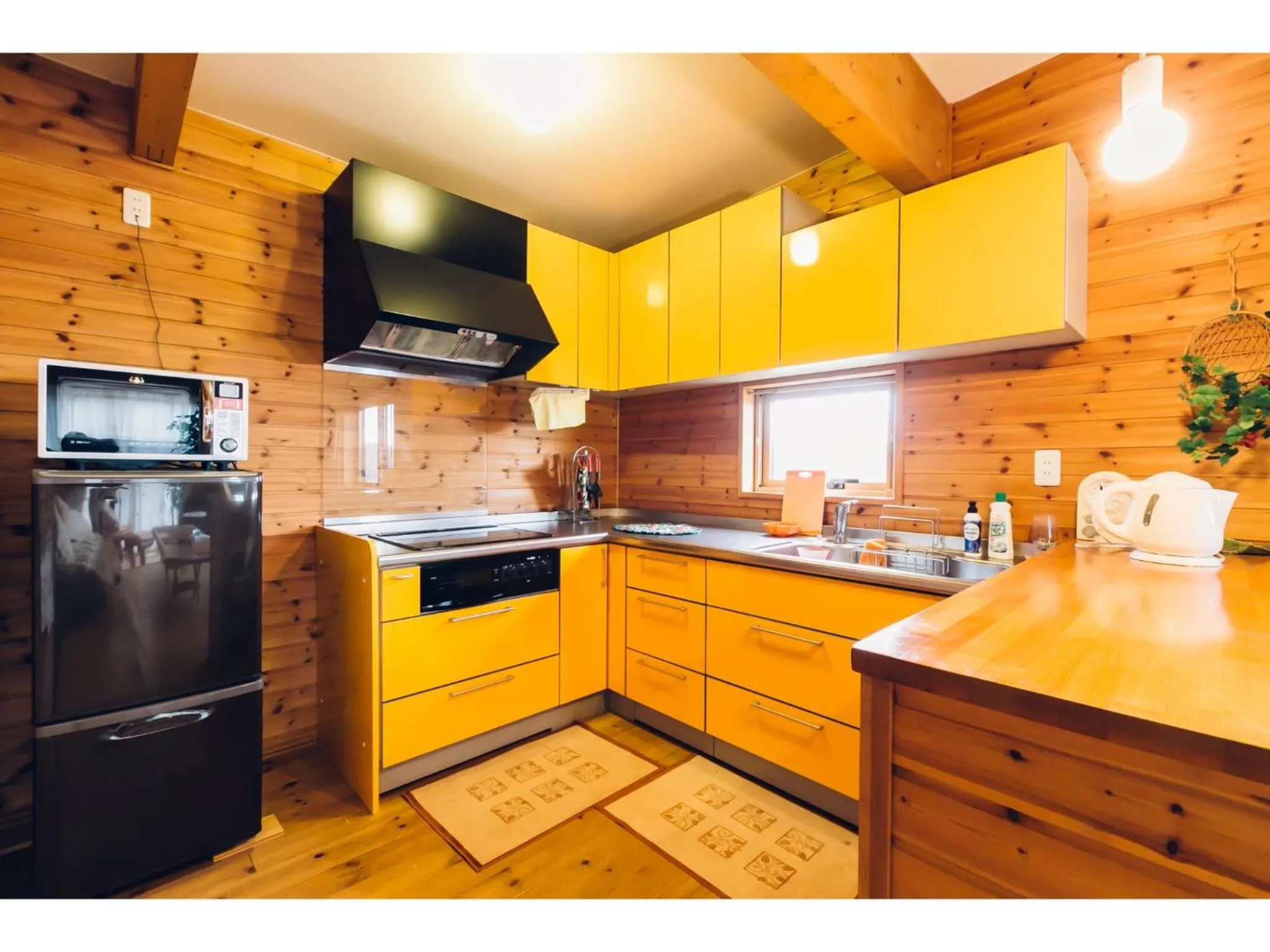 Kitchen or kitchenette in LAKE view PRIVATE log house
