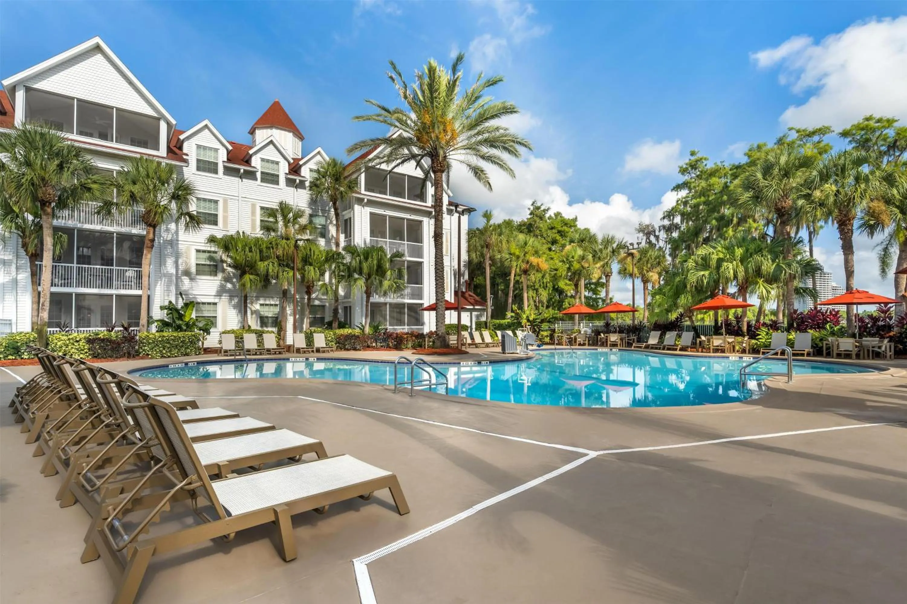 Pool view in Hilton Vacation Club Grand Beach Orlando