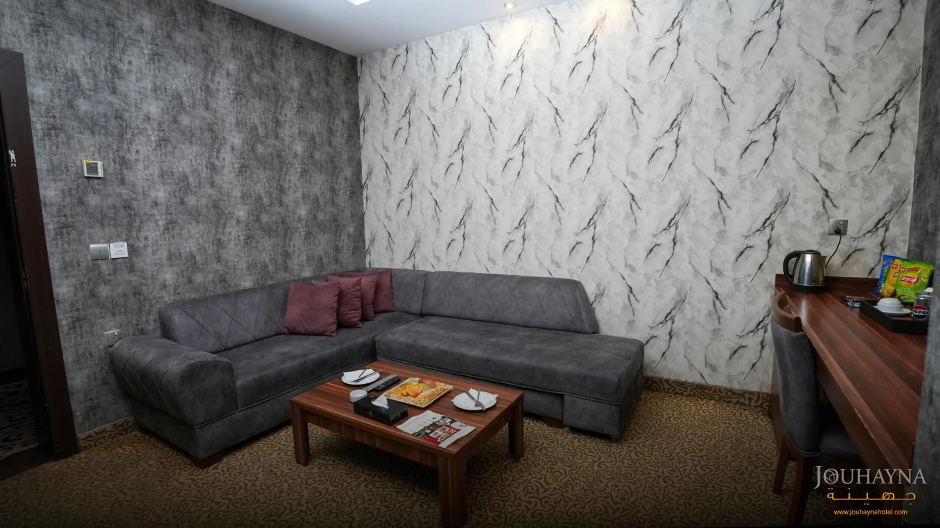 Seating area in Jouhayna Hotel&Suite