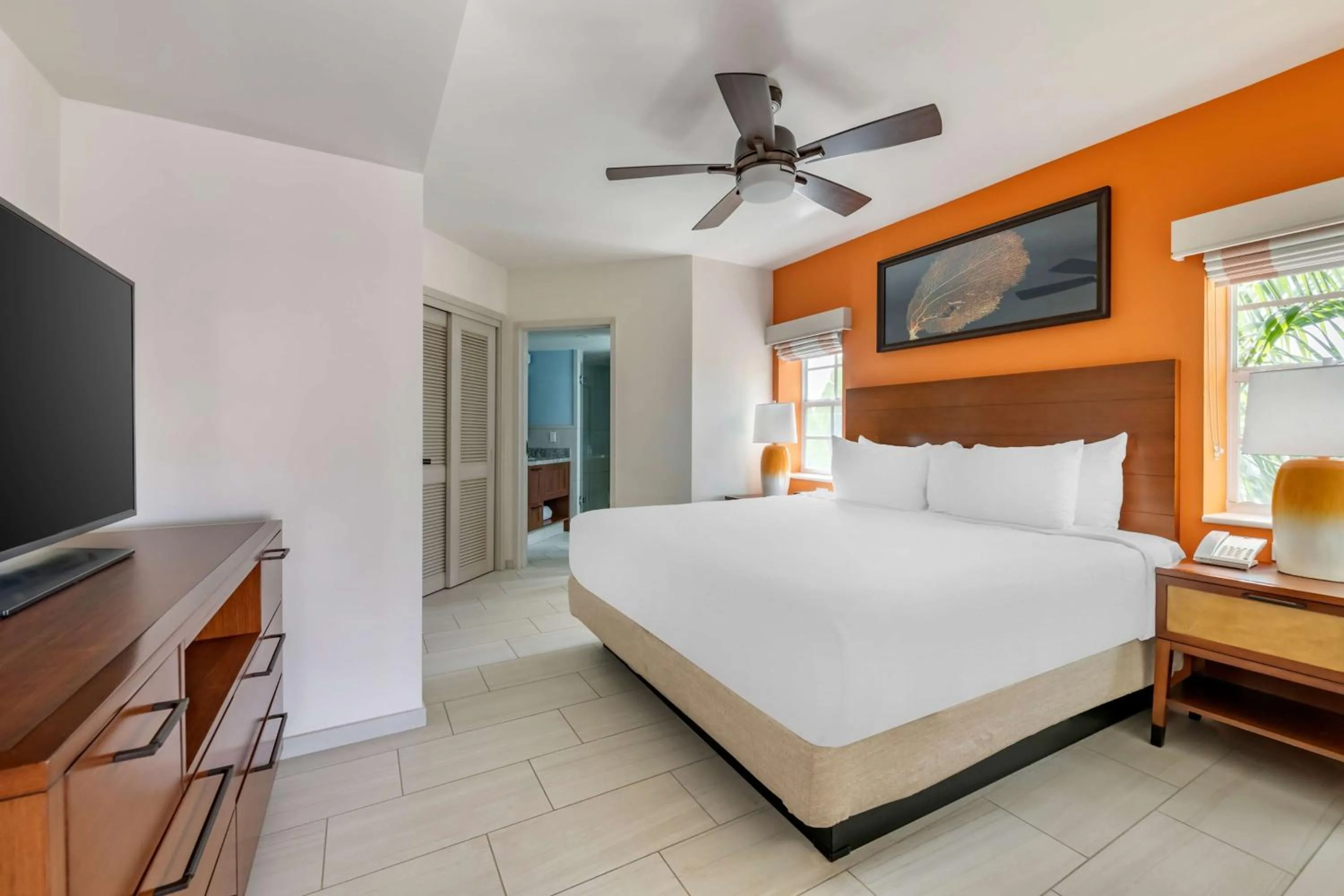 Bed in Hilton Vacation Club Flamingo Beach Sint Maarten