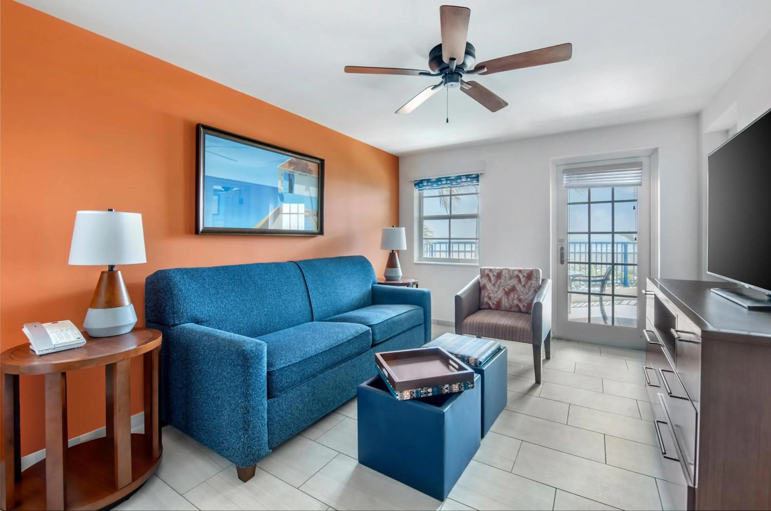 Living room in Hilton Vacation Club Flamingo Beach Sint Maarten