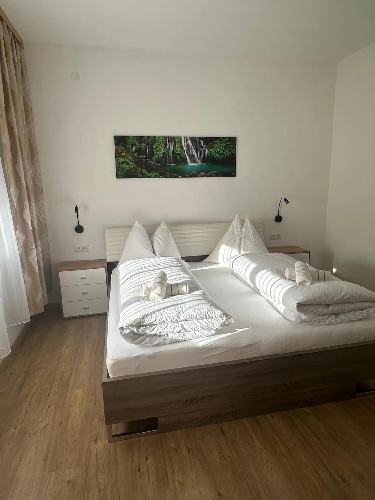 Bed in Pension Alpina