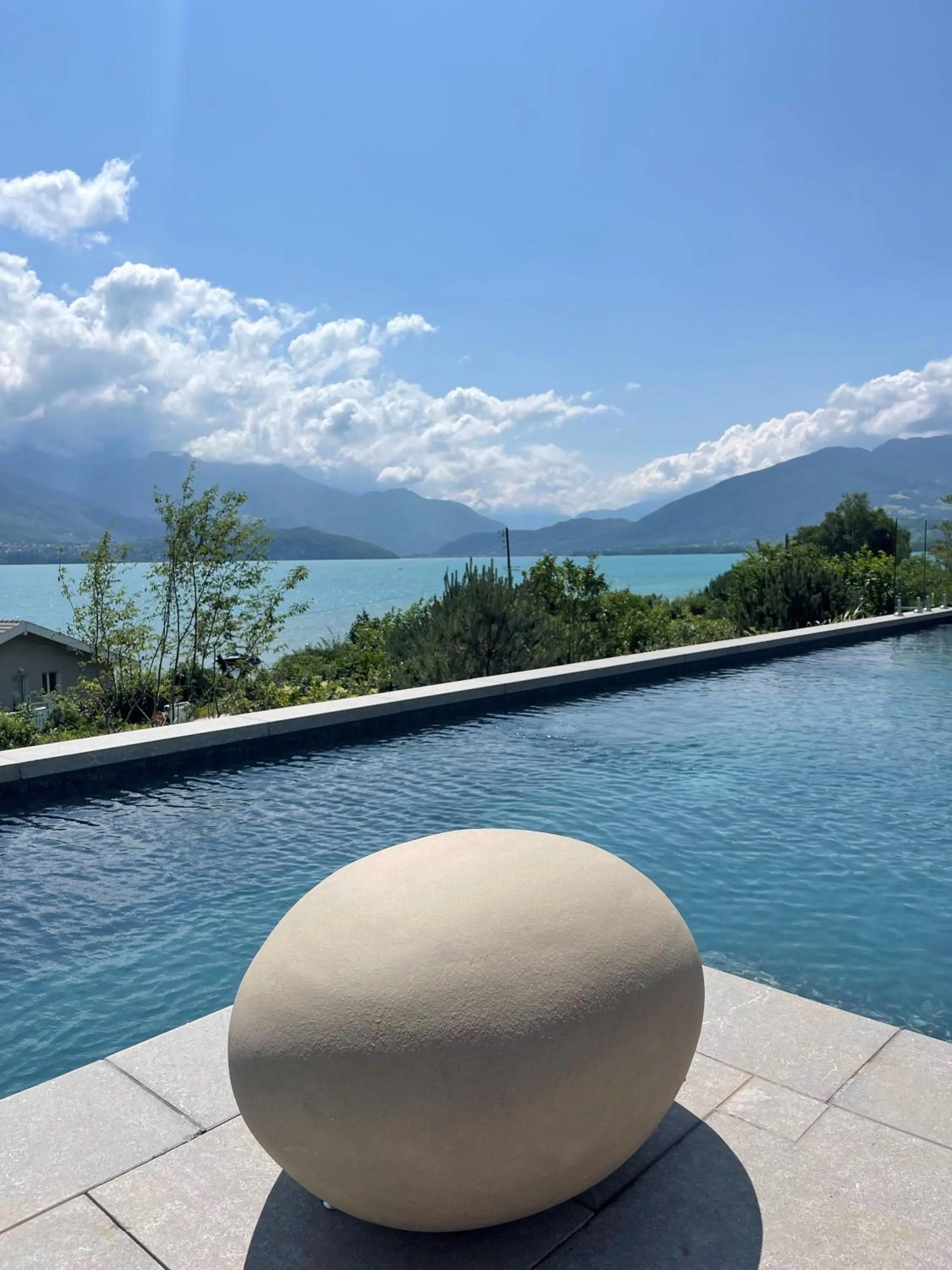 Pool view in Hôtel Beauregard, The Originals Relais