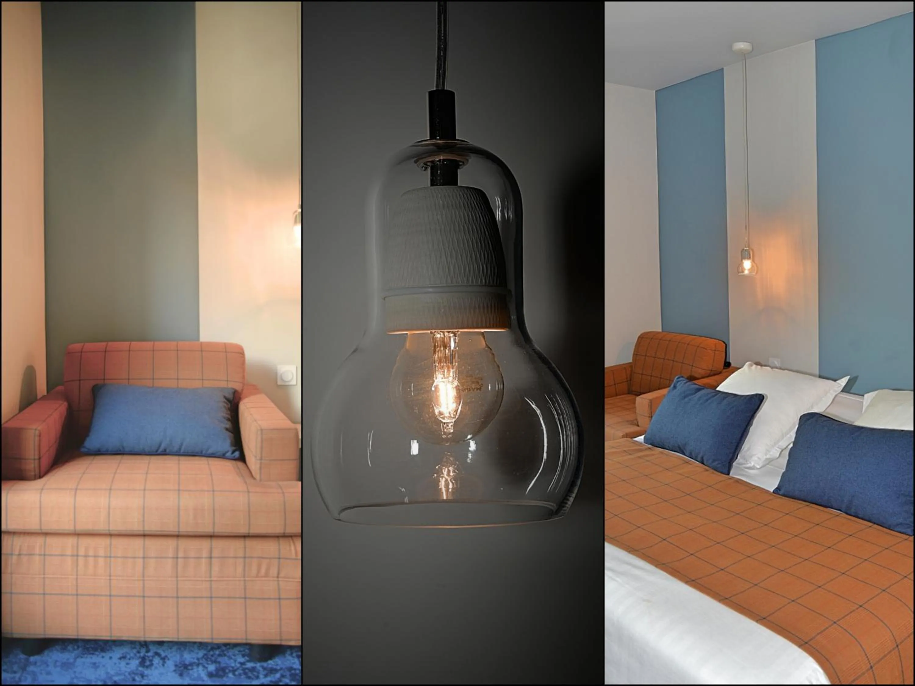 Bedroom, Bed in Hôtel Beauregard, The Originals Relais