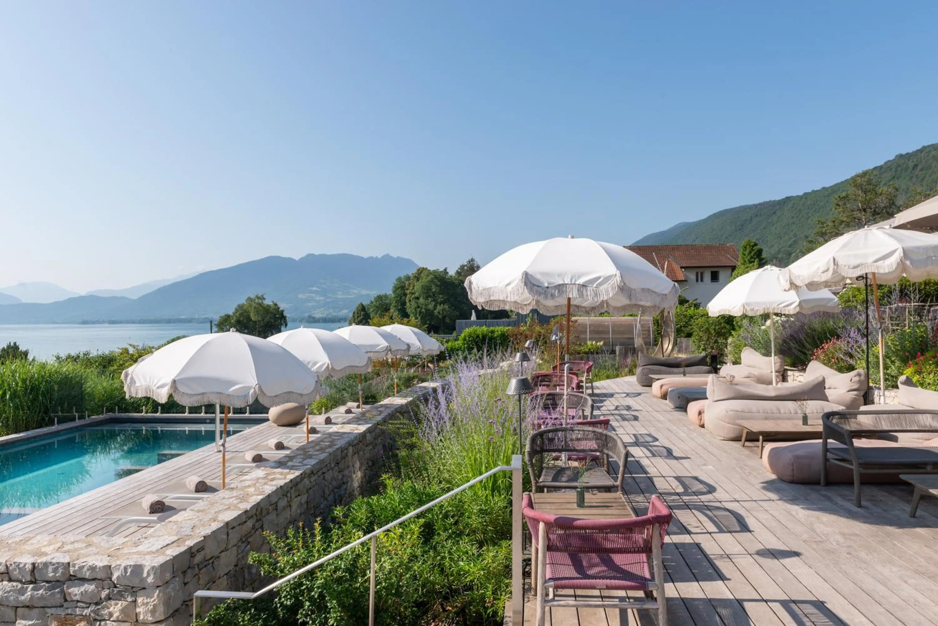 Patio in Hôtel Beauregard, The Originals Relais