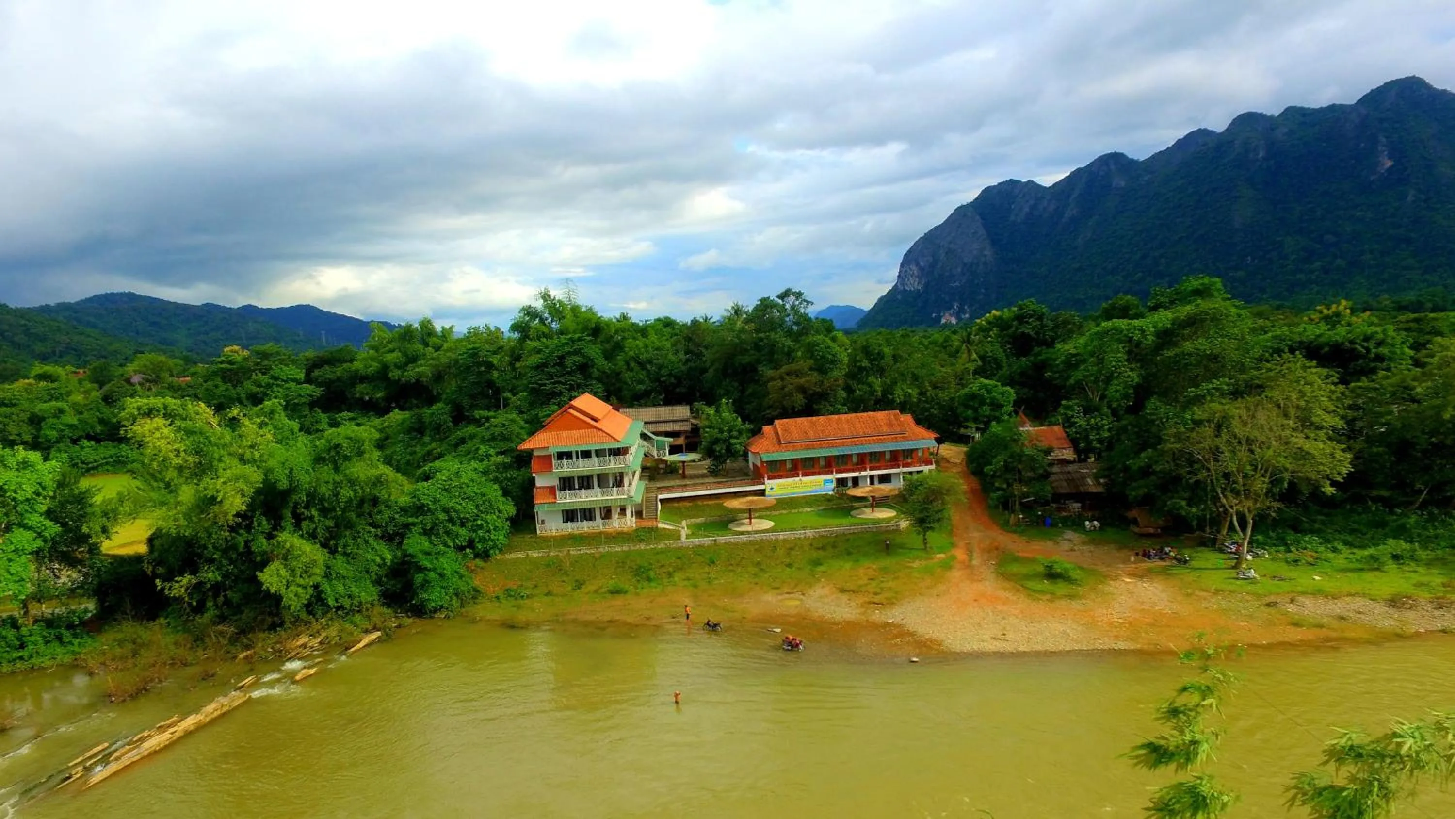 Bird's eye view in Vang Vieng Eco Lodge
