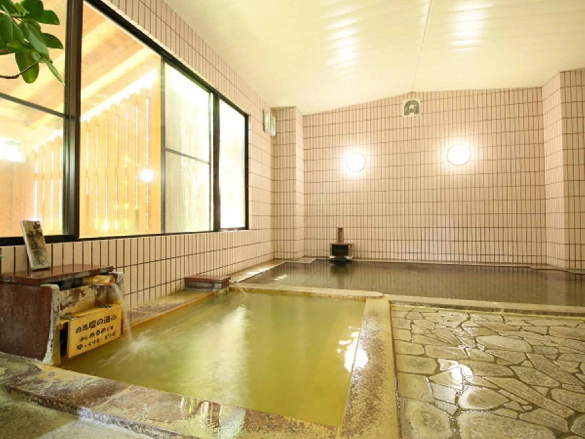 Hot Spring Bath in Hotel Yume-no-yu